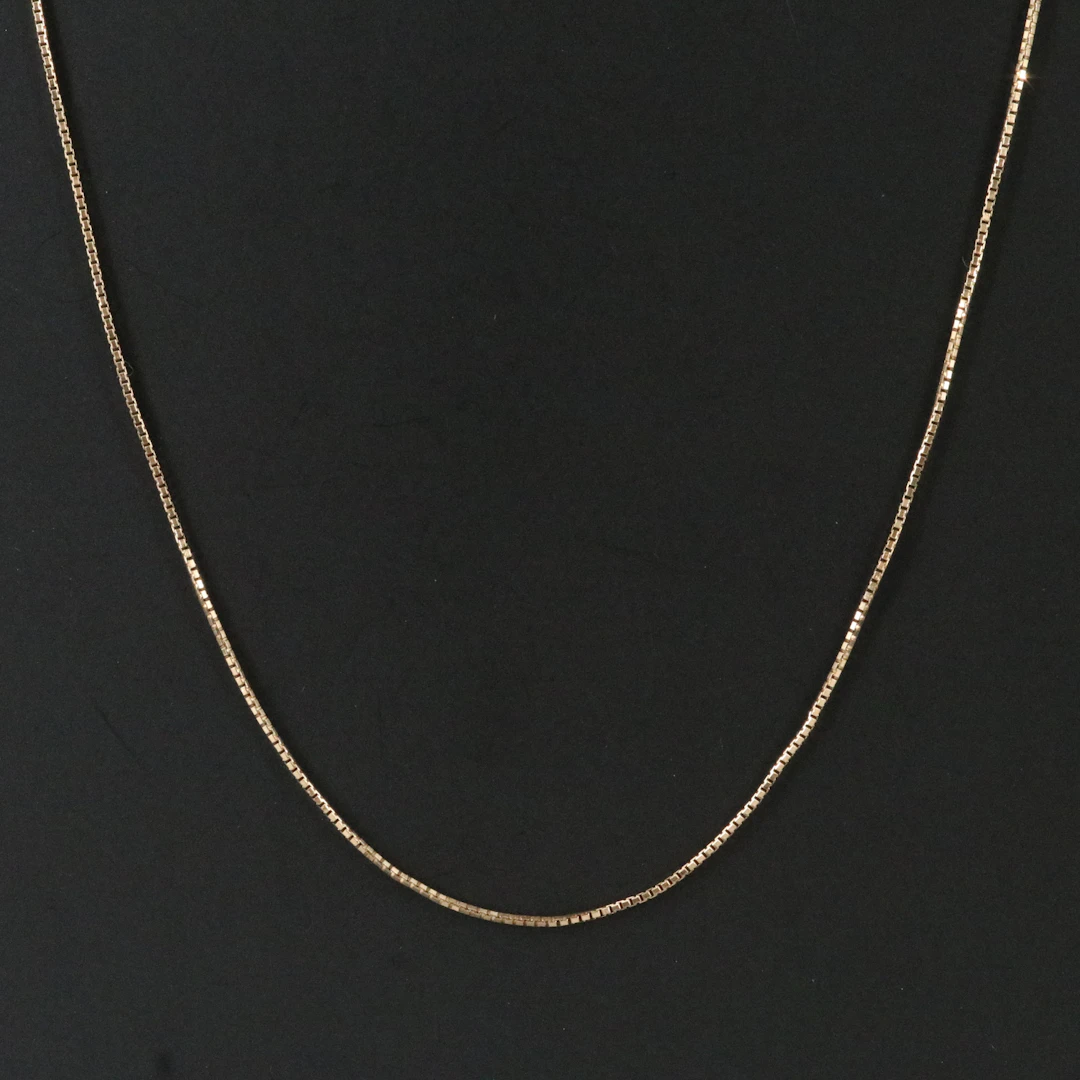 14K Box Chain Necklace