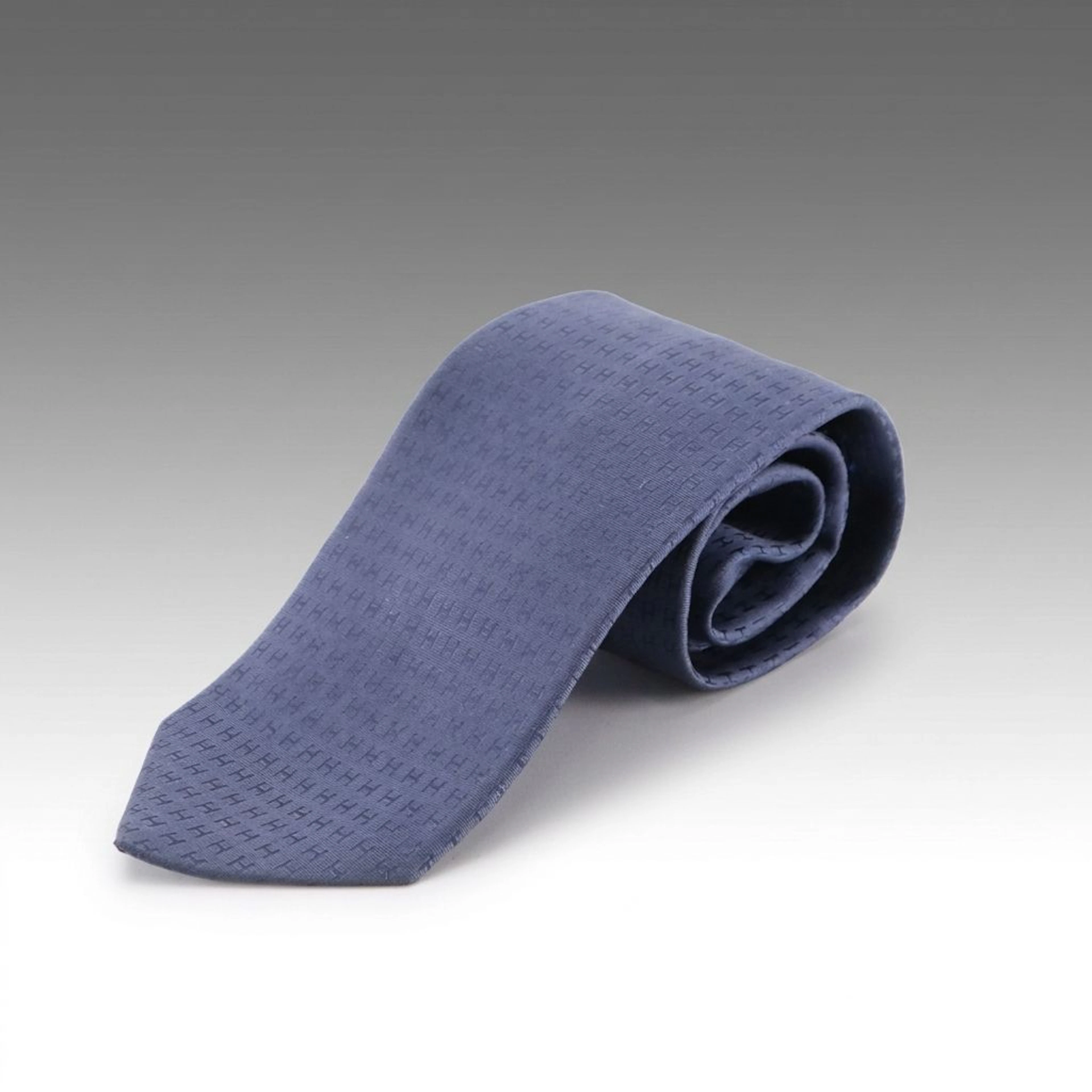 Hermès Façonnée H Necktie in Silk Jacquard