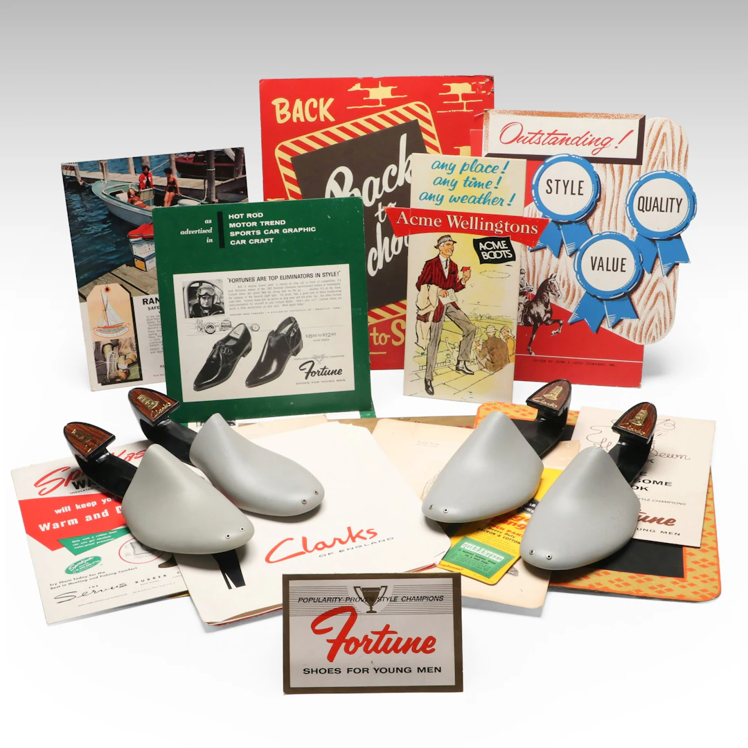 Clarks, Fortune and More Shoe Advertisements, Mid to Late 20th Century