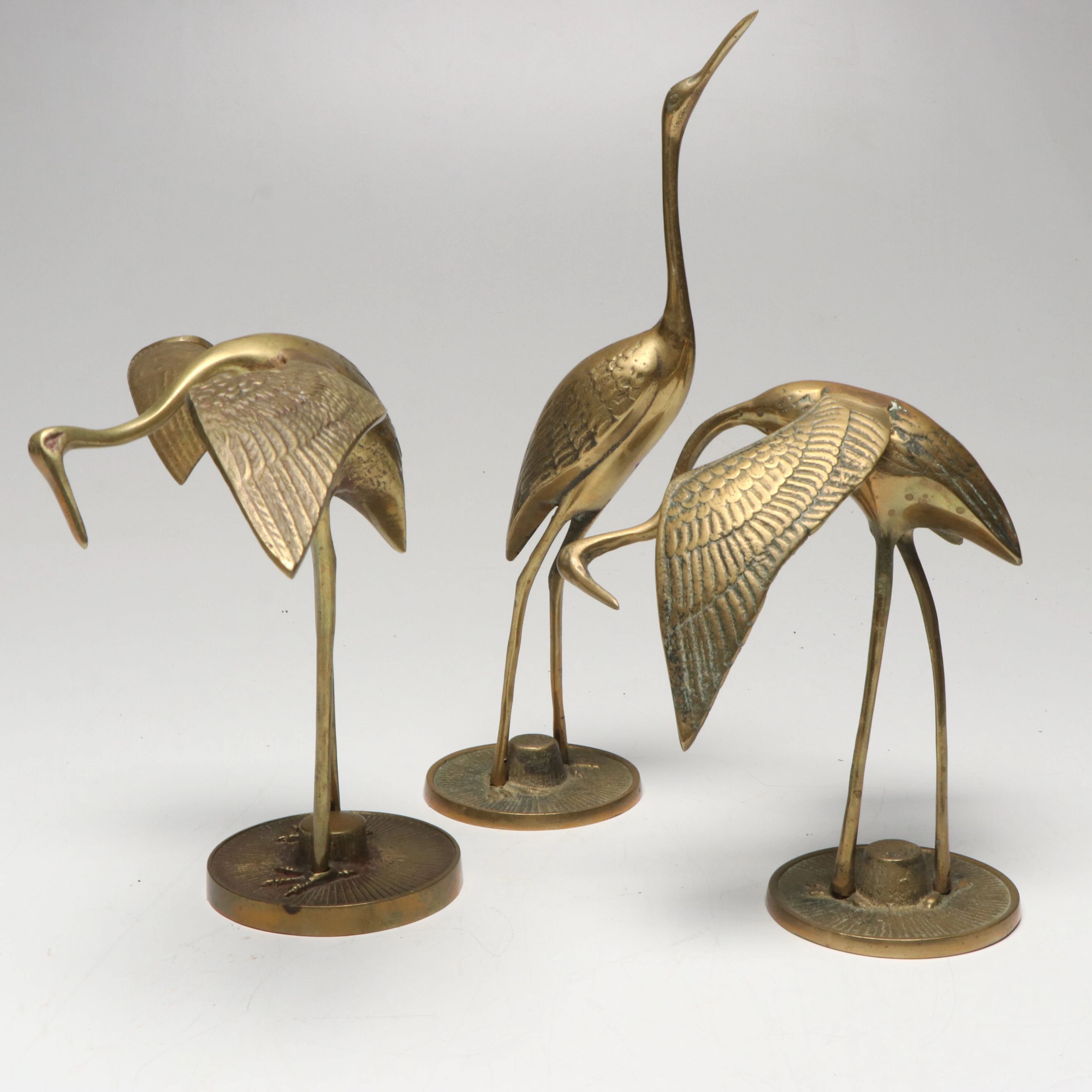 Brass Crane Figures