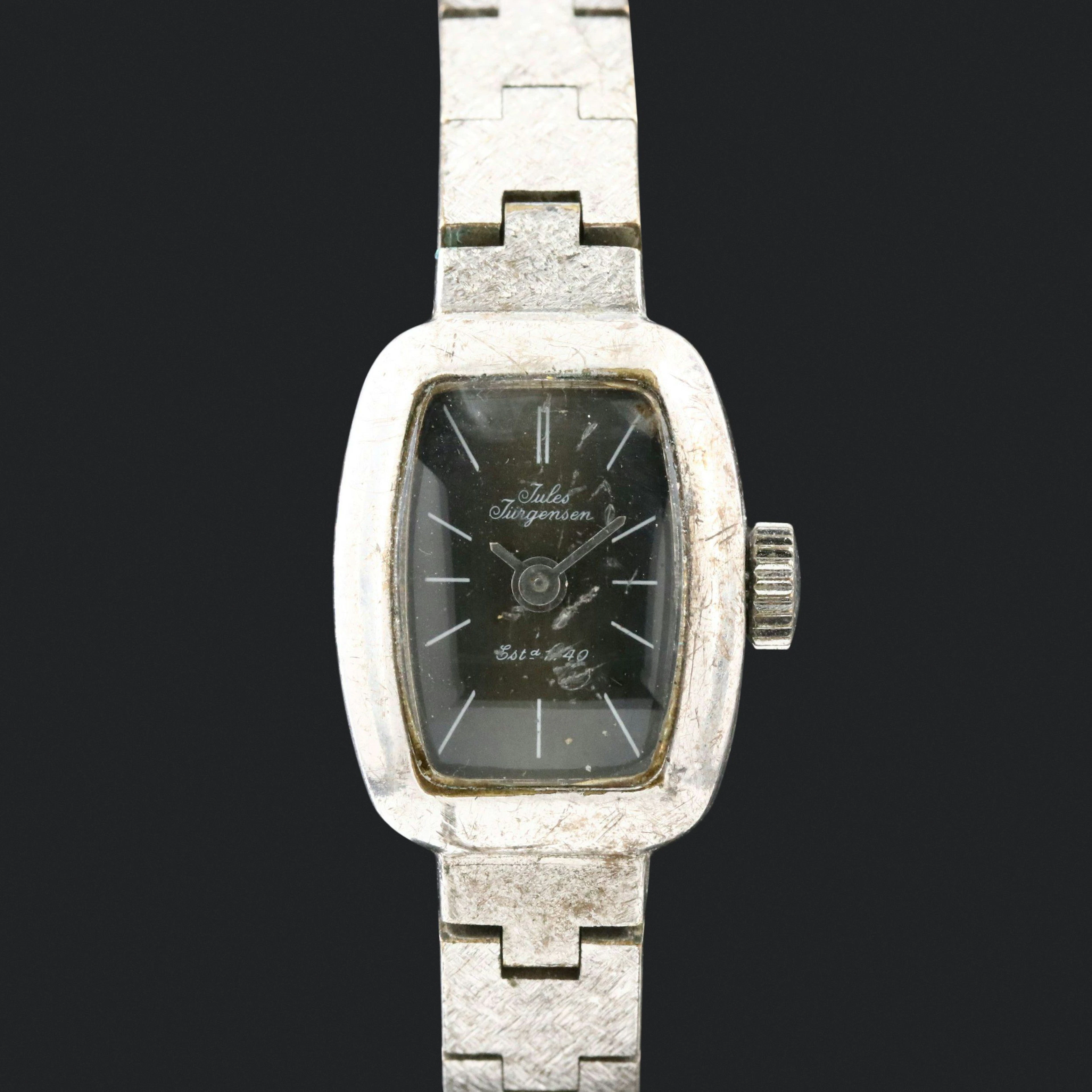 Vintage Jules Jurgensen Black Dial Quartz Watch