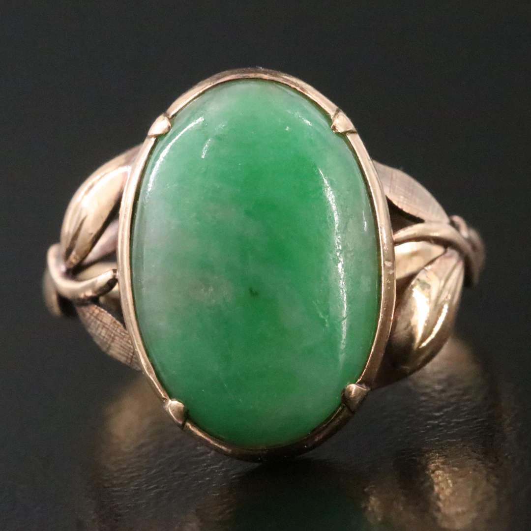 Vintage 14K Jadeite Ring