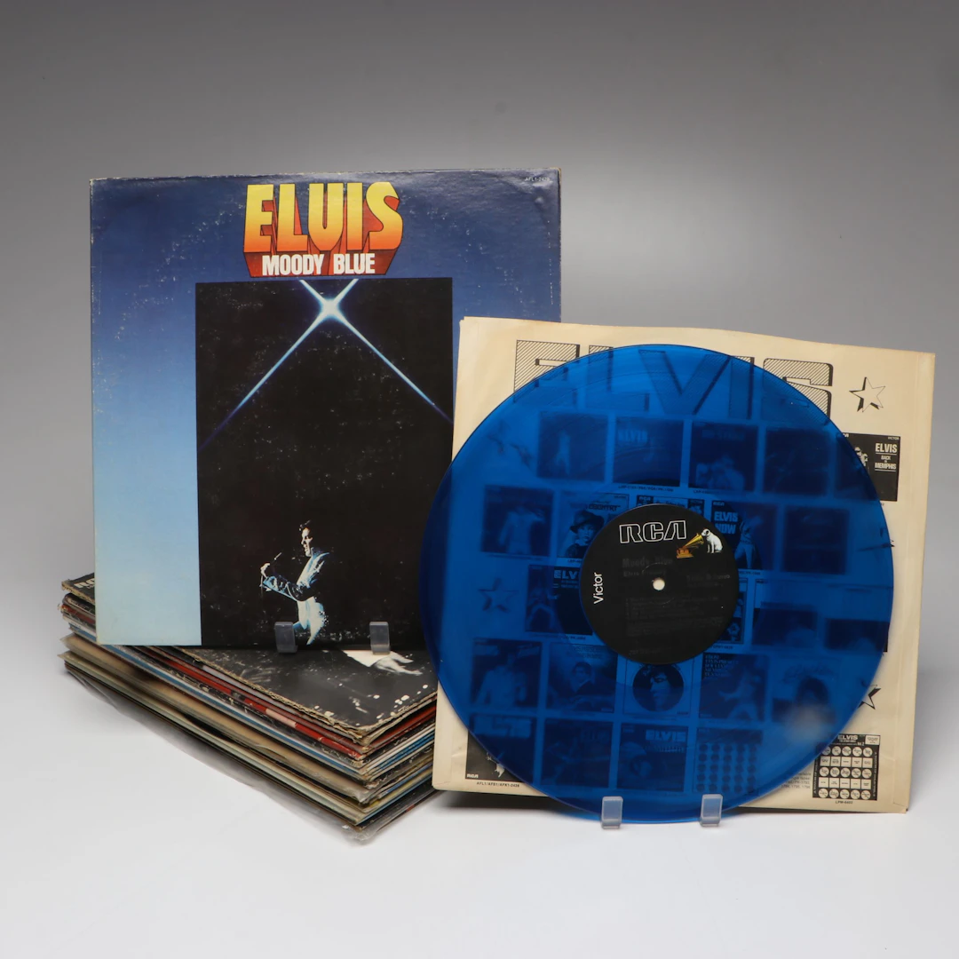 "Moody Blue," "Raised On Rock," and More Elvis Vinyl Record Albums