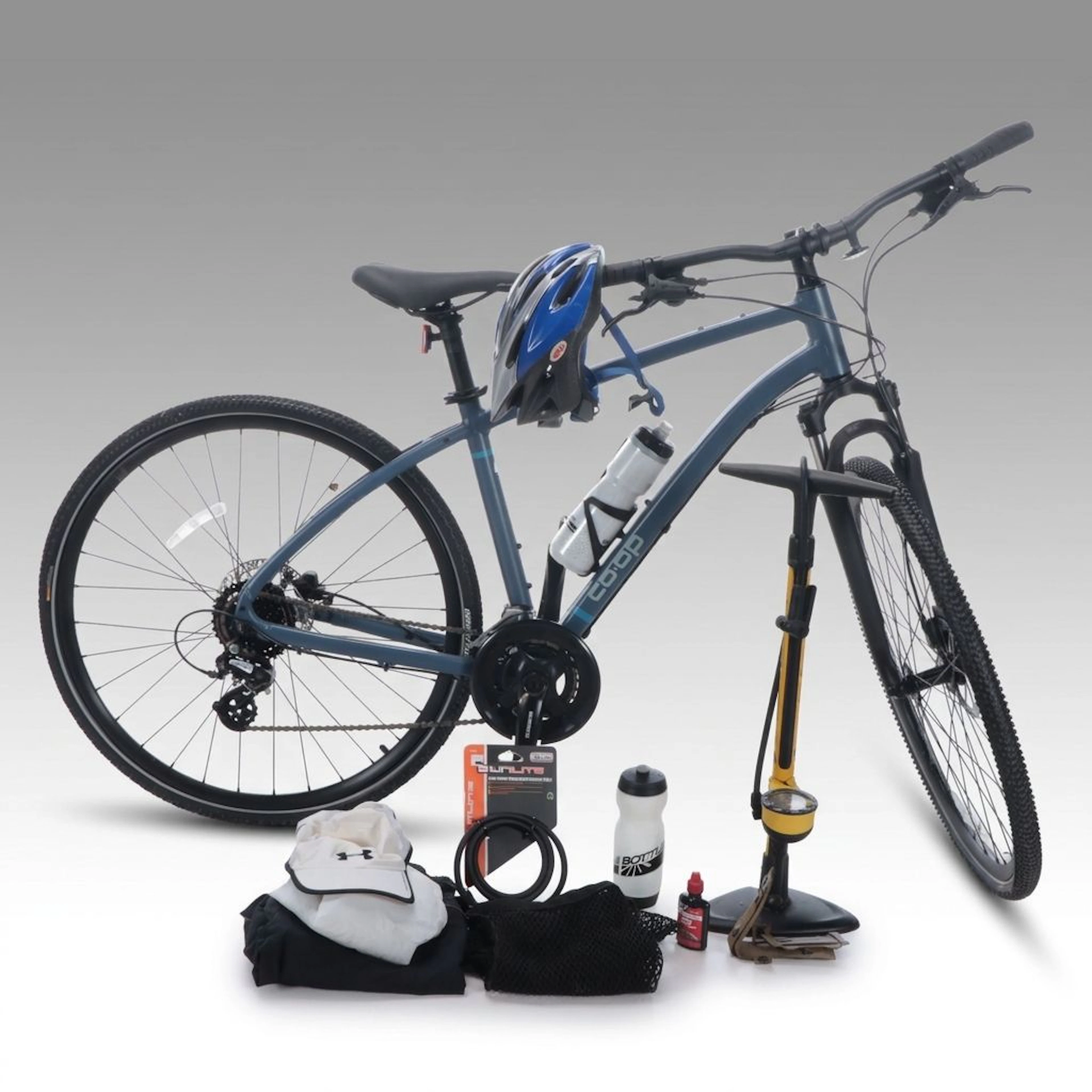 Co-op Hybrid Bicycle with Floor Pump and Accessories