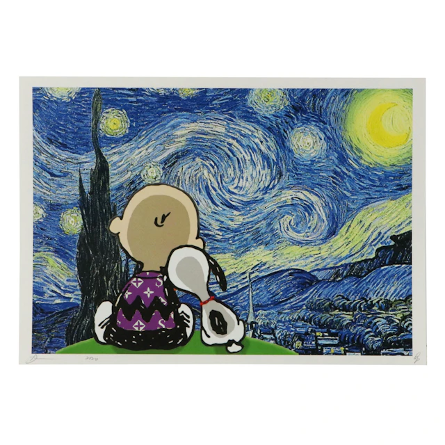 Death NYC Pop Art Graphic Print Snoopy x Van Gogh