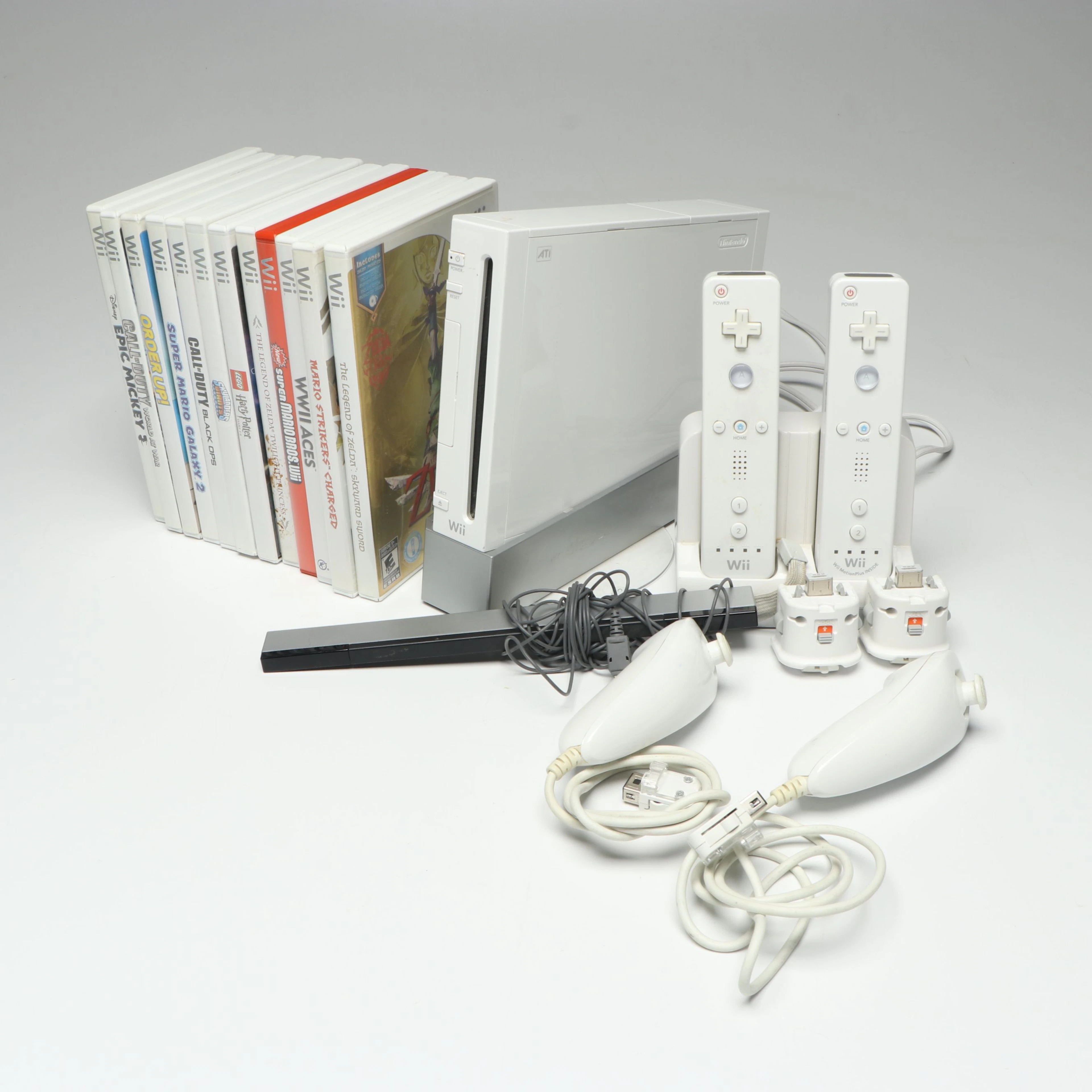 Nintendo Wii with Games, Controllers and More Accessories