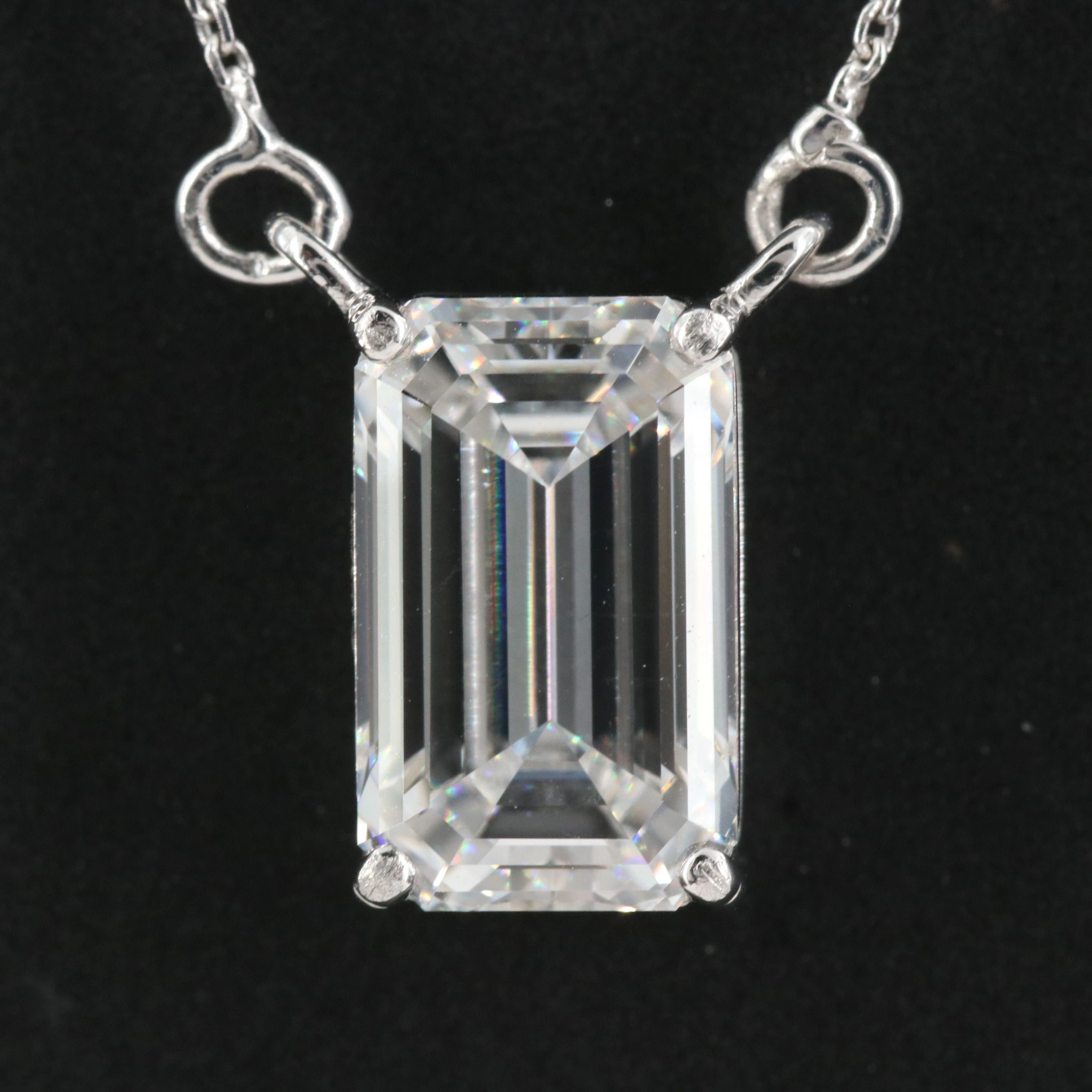 14K 3.01 CT Lab Grown Diamond Necklace with IGI Report