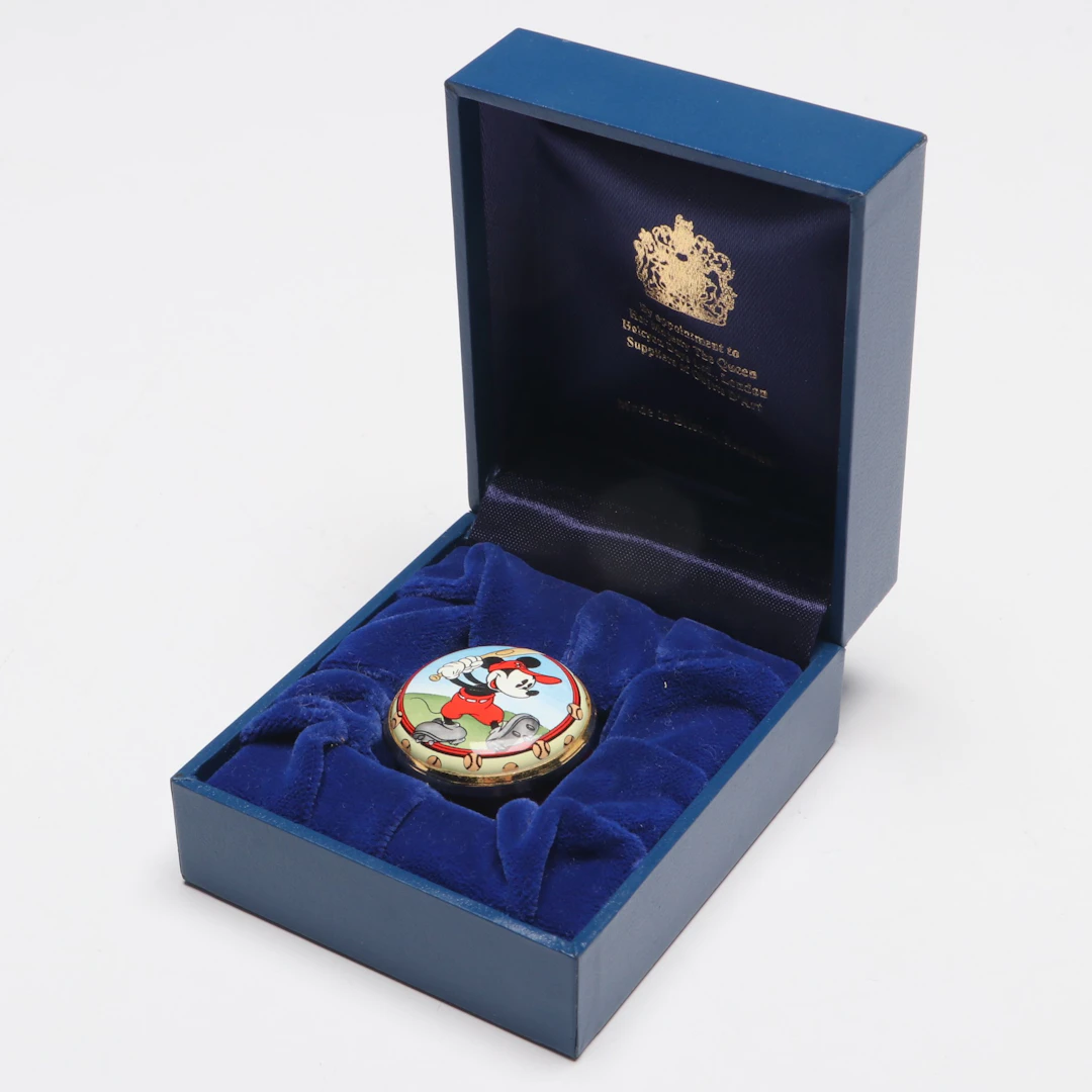 Halcyon Days "You're A Hit" Enamel Box, 1996