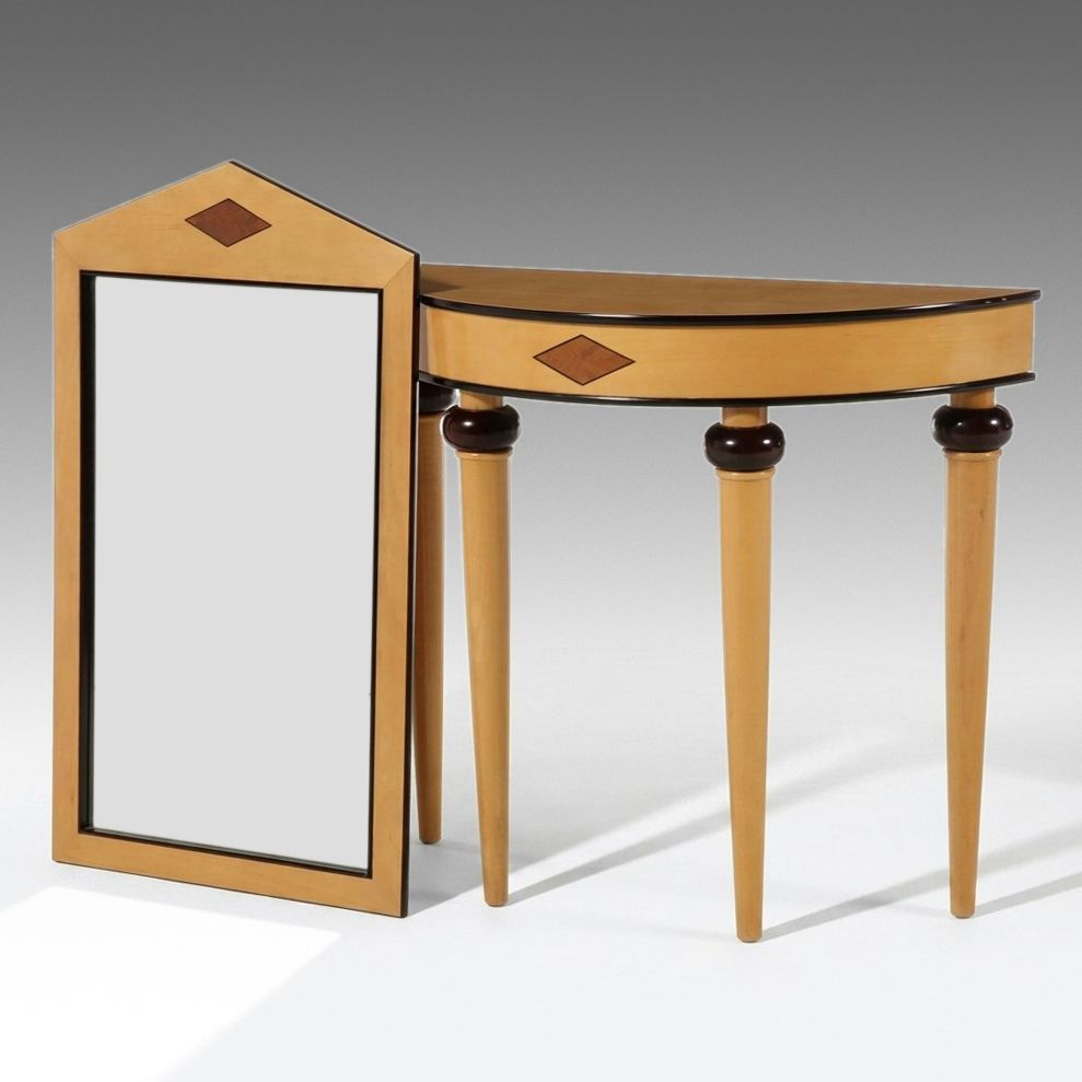 The Bombay Company Biedermeier Style Console Table and Mirror Set
