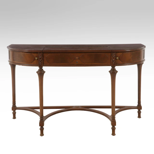 Federal Style D-Shaped Spinet Desk, 20th Century