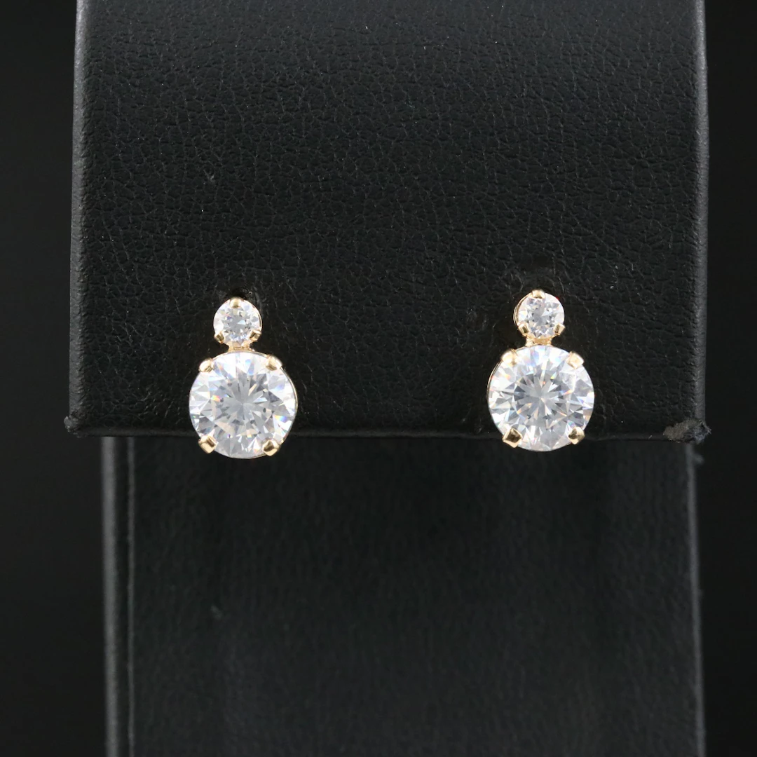 14K CZ Earrings