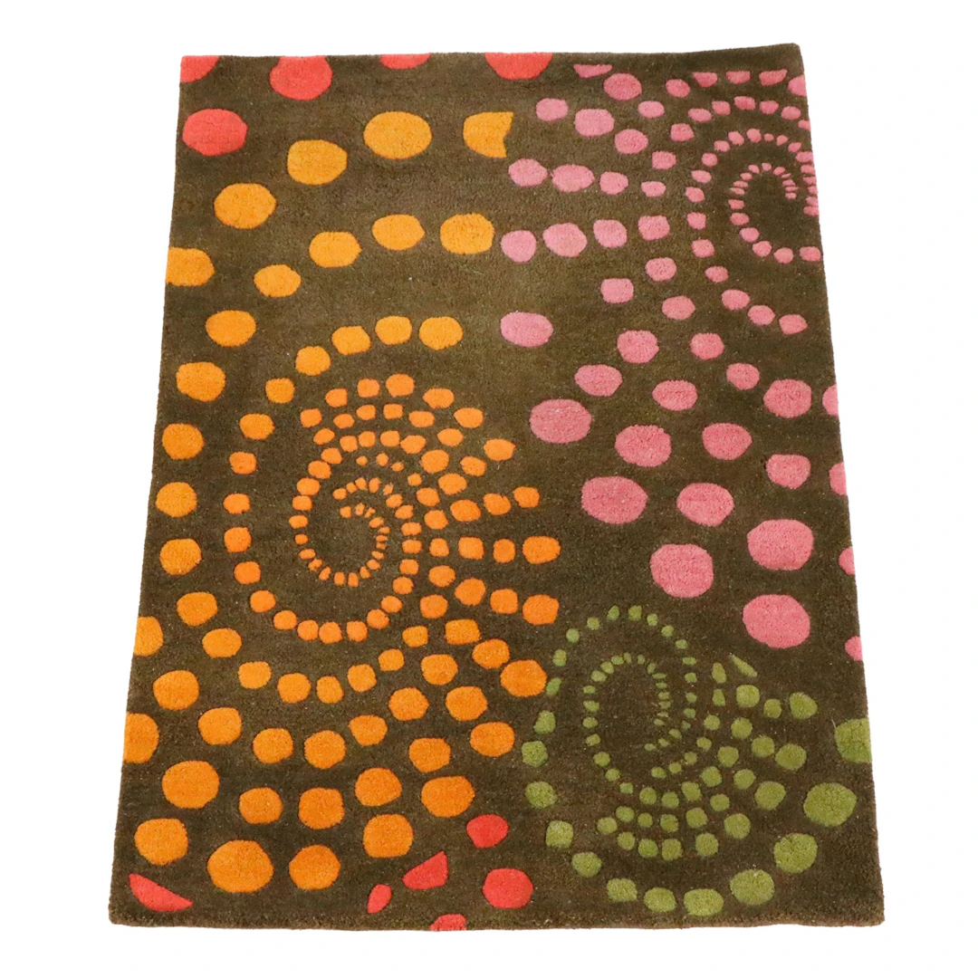 3'6 x 5'3 Hand-Tufted Safavieh Soho Collection Optic Dot Spiral Area Rug