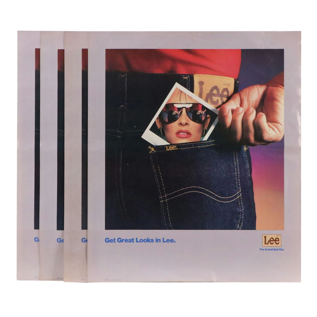 Lee Recursive Offset Lithograph Advertising Poster "Get Great Looks in Lee"