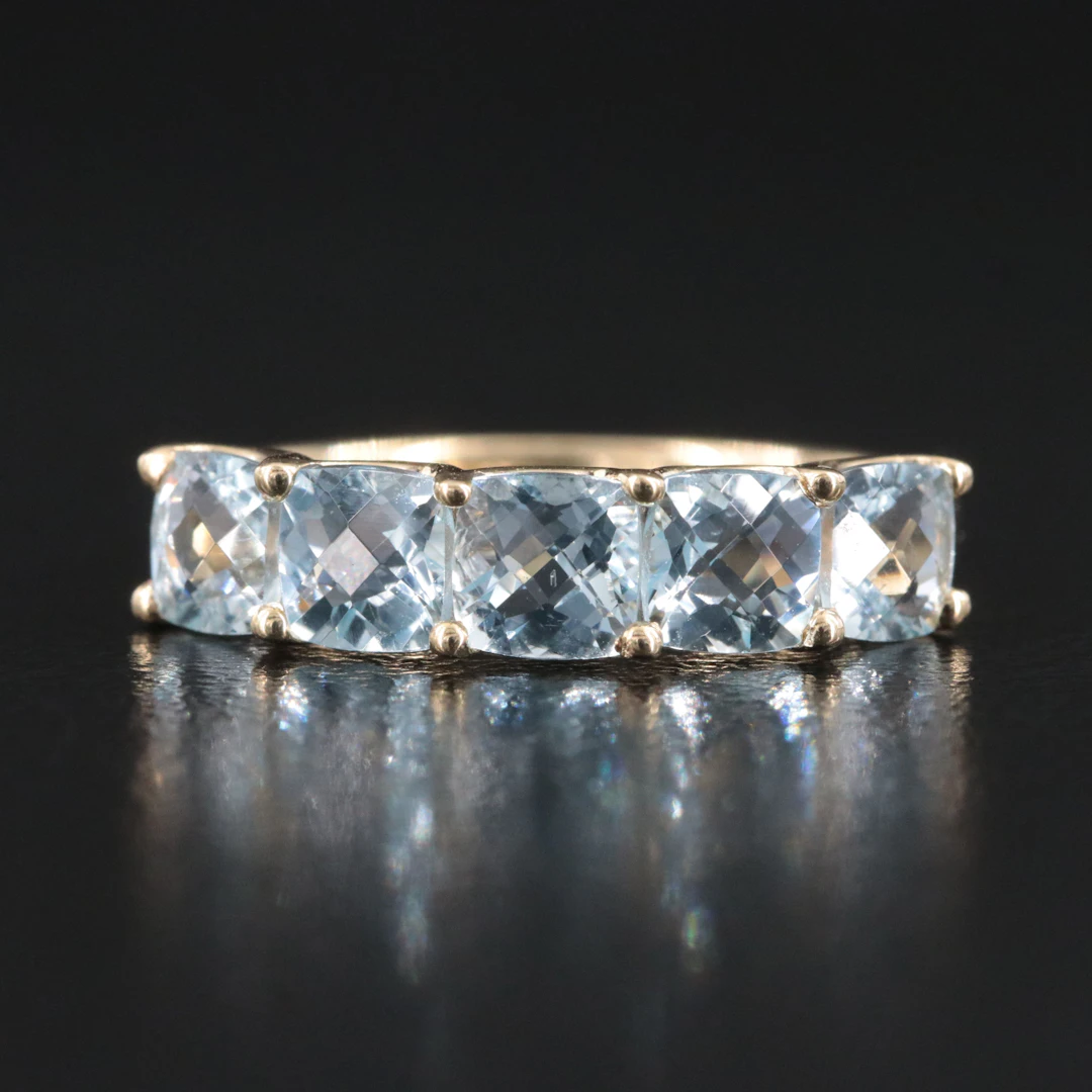 14K Aquamarine Ring