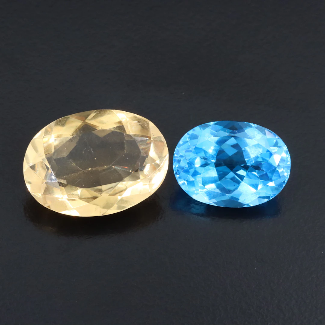 Loose 35.49 CTW Citrine and Topaz Lot