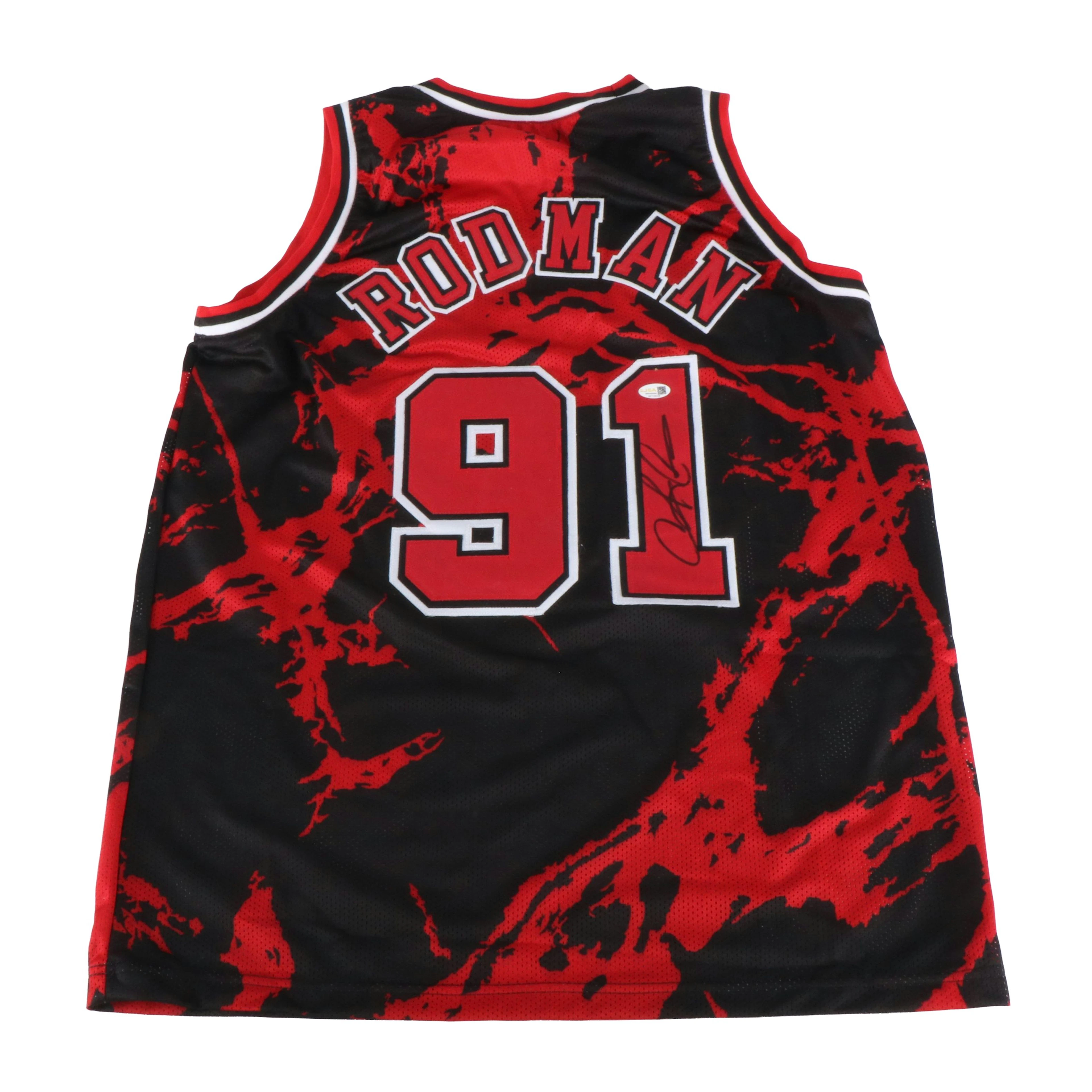 Dennis Rodman Signed Chicago Bulls Basketball Jersey, JSA