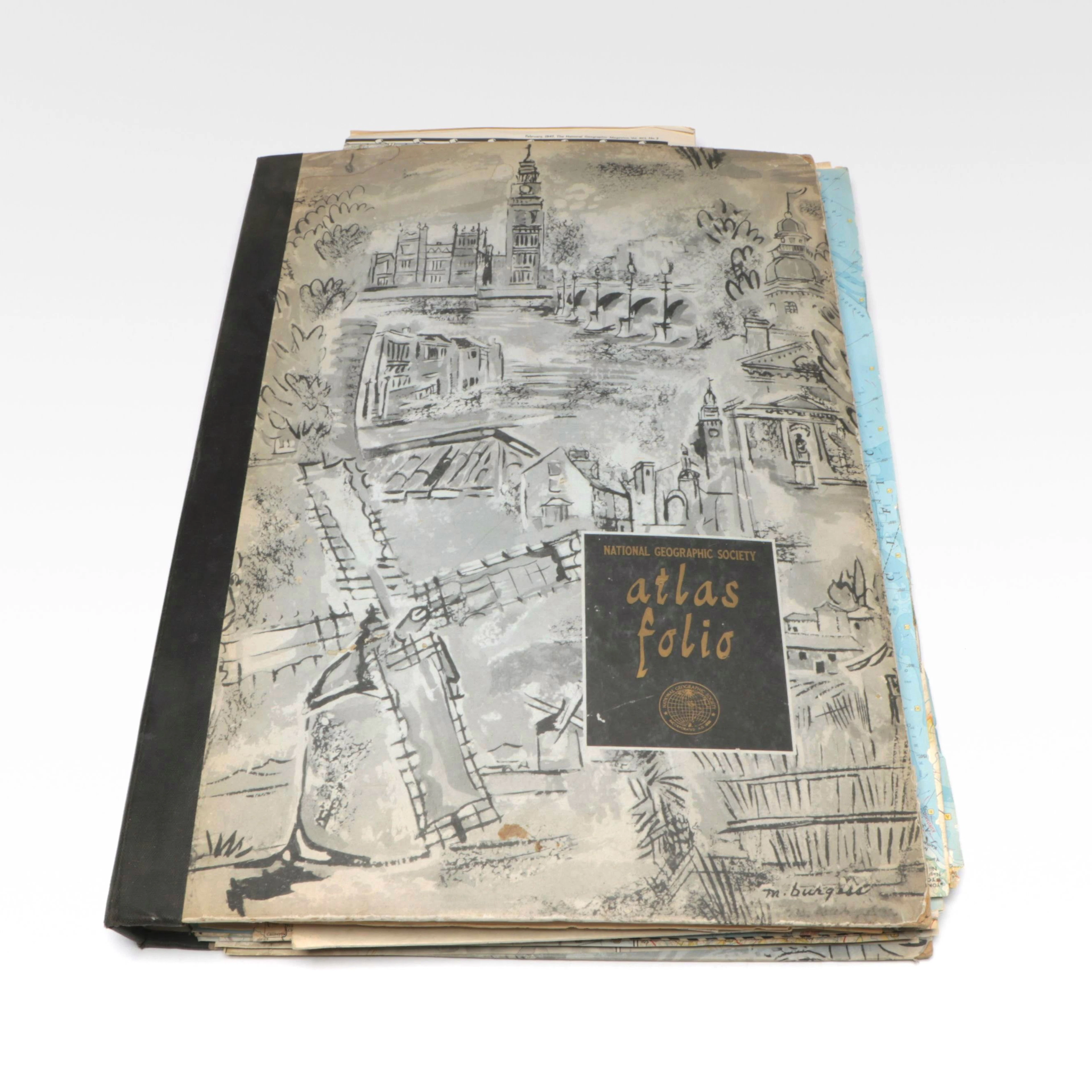 National Geographic Society Atlas Folio with More Maps