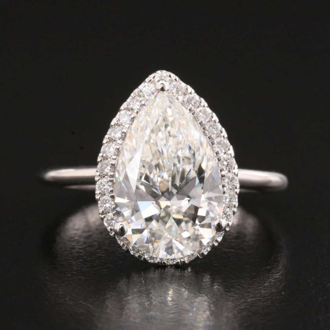 14K 3.23 CTW Lab Grown Diamond Ring with IGI Report