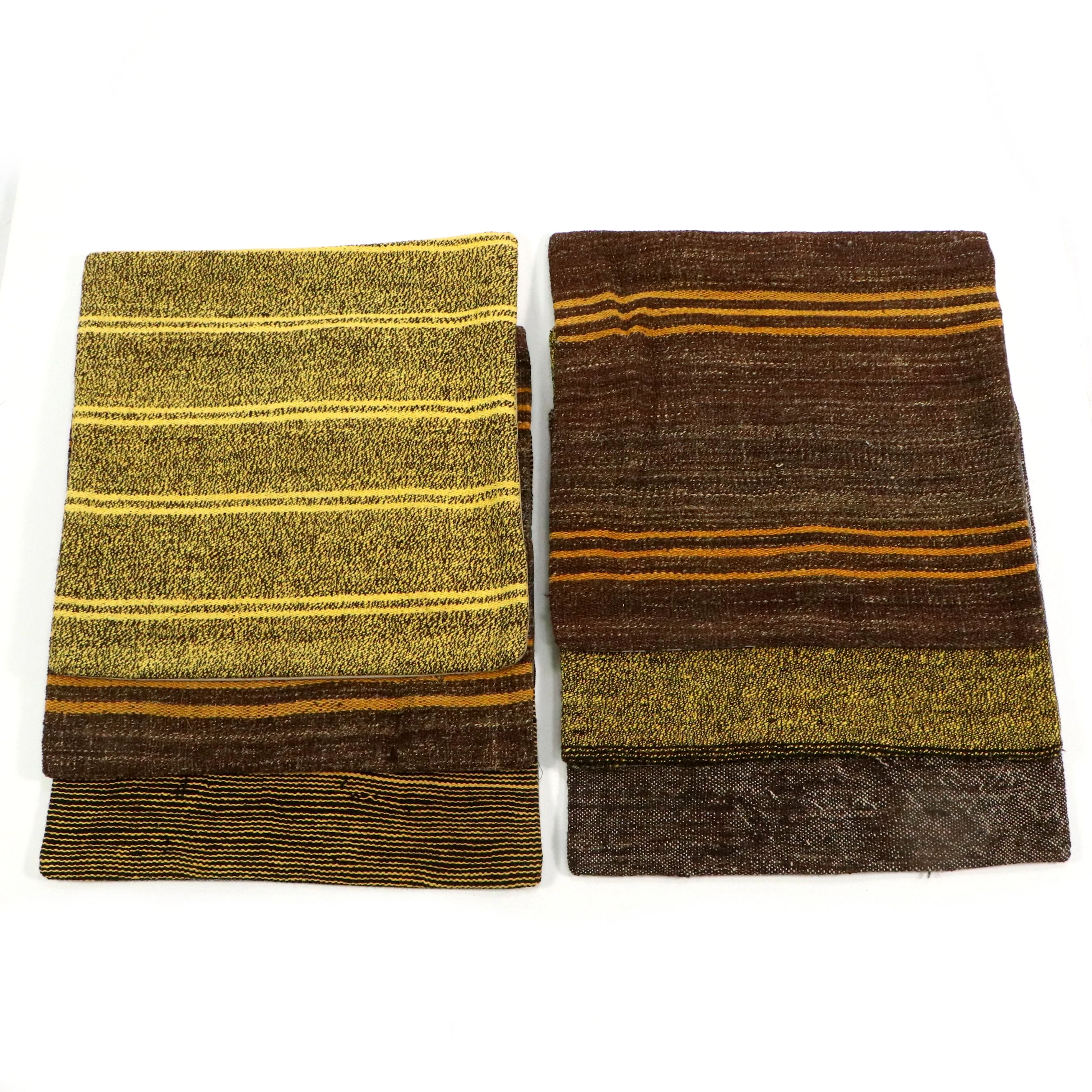 Turkish Overdyed Handwoven Rug Faced Pillow Covers