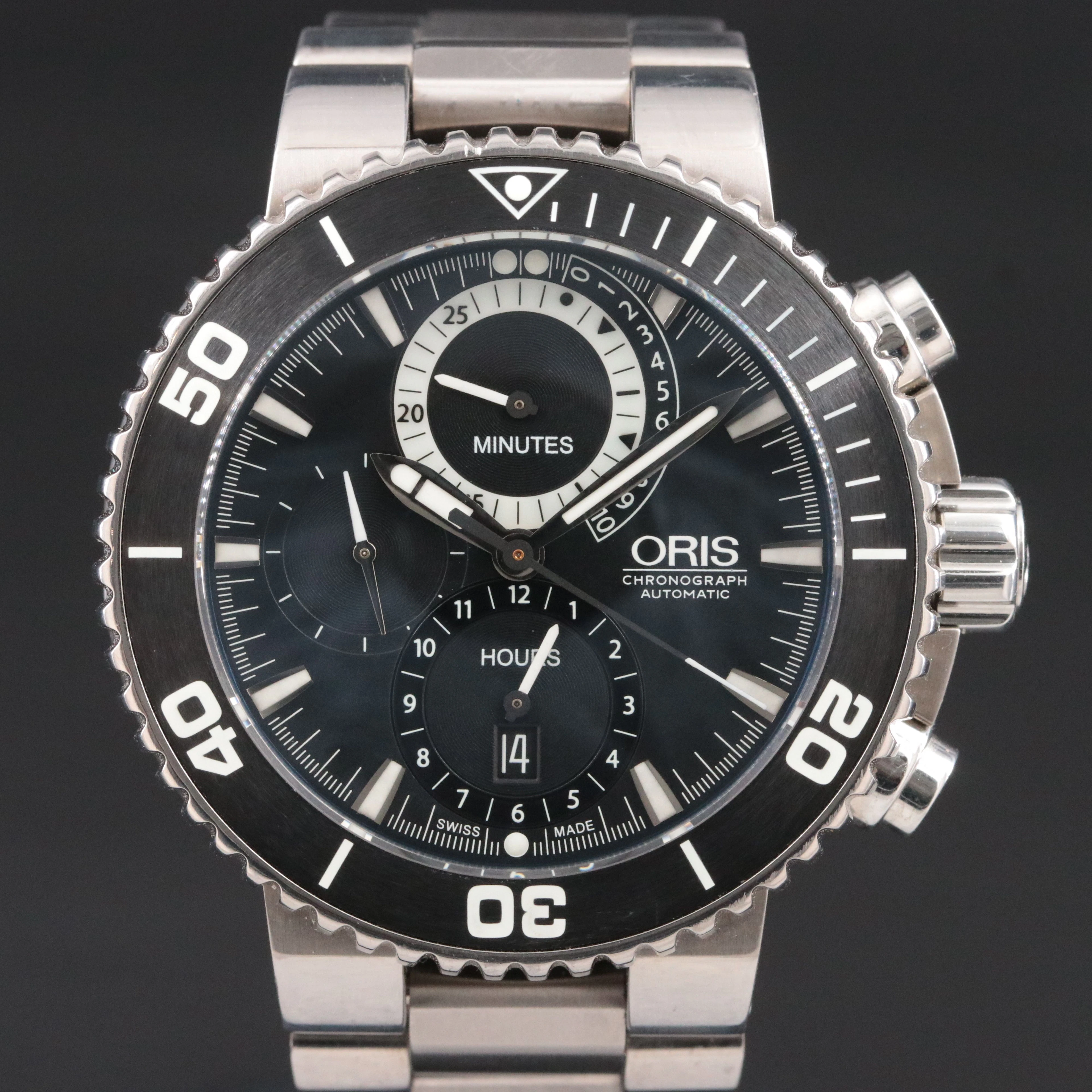 Oris Aquis Carlos Coste Lim. Ed. Cenote Series Chronograph Watch 7655-71