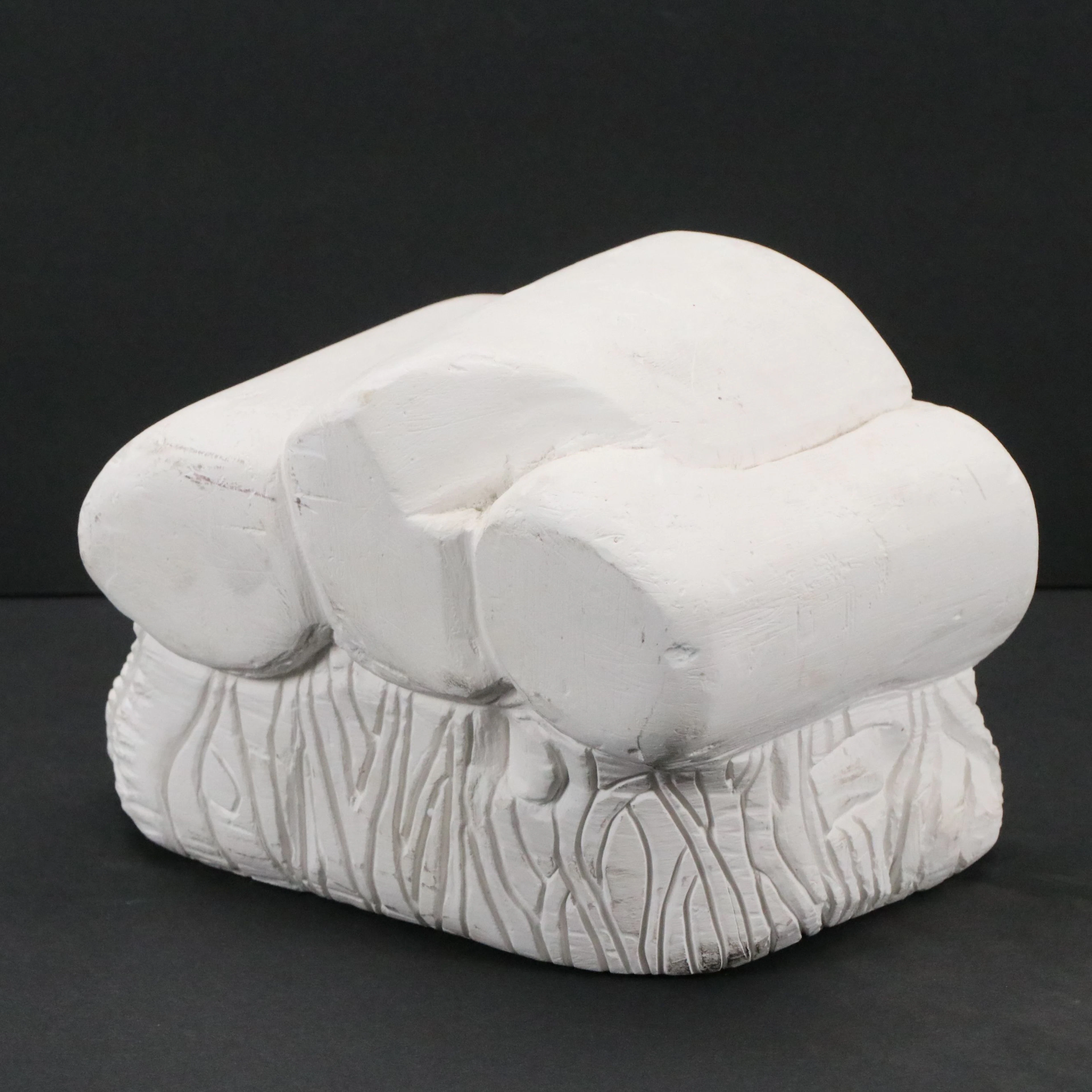 Sam Girson Biomorphic Abstract Cast Plaster Sculpture