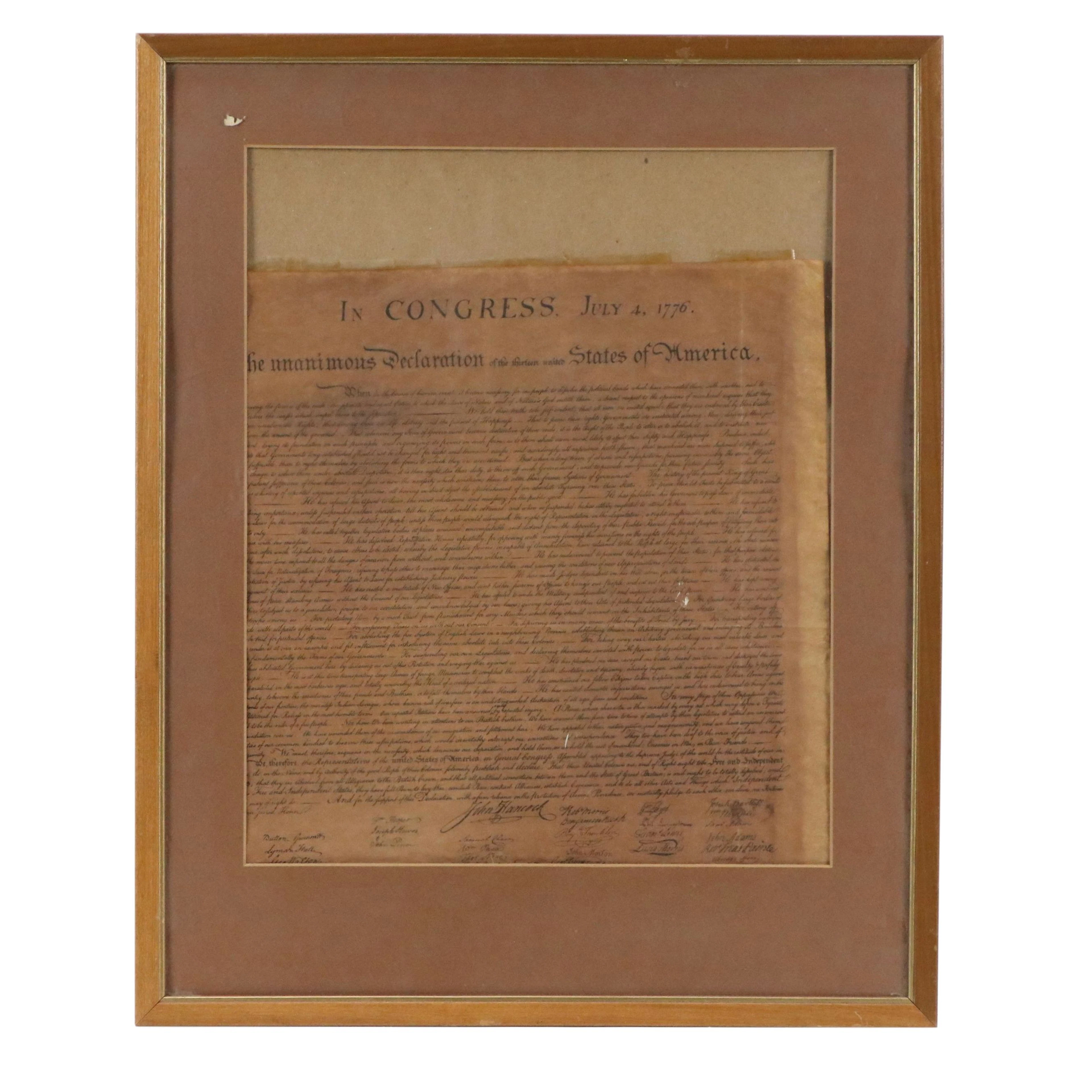 "Declaration of Independence" Reproduction Print