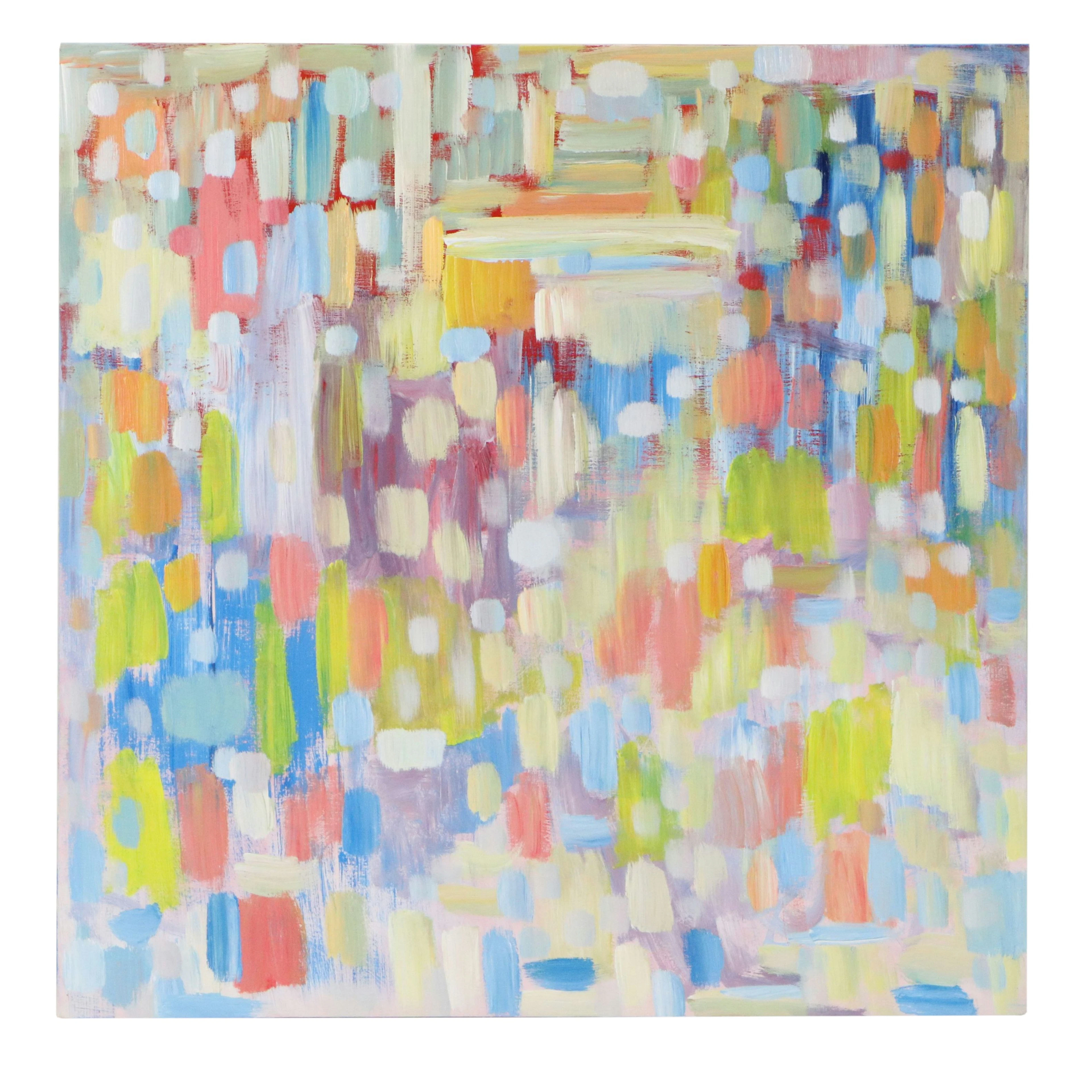 Saul Gefen Abstract Acrylic Painting "Unfolding Harmony," 2026