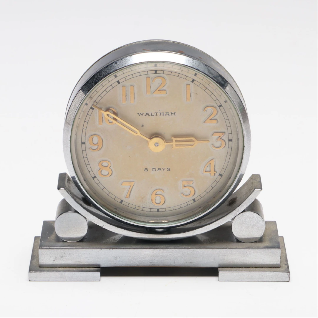 Waltham 8-Days Vintage Desk Clock