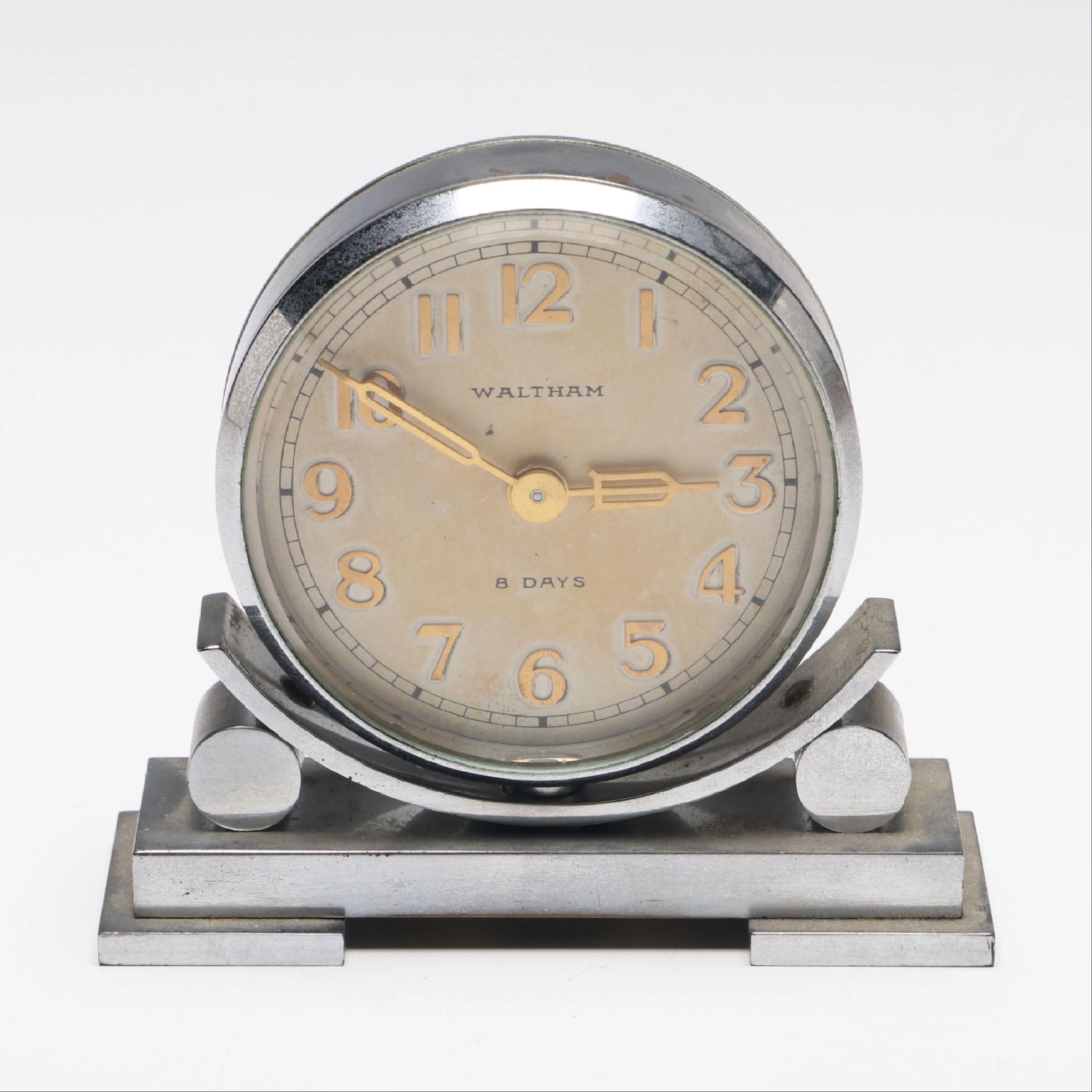 Waltham 8-Days Vintage Desk Clock