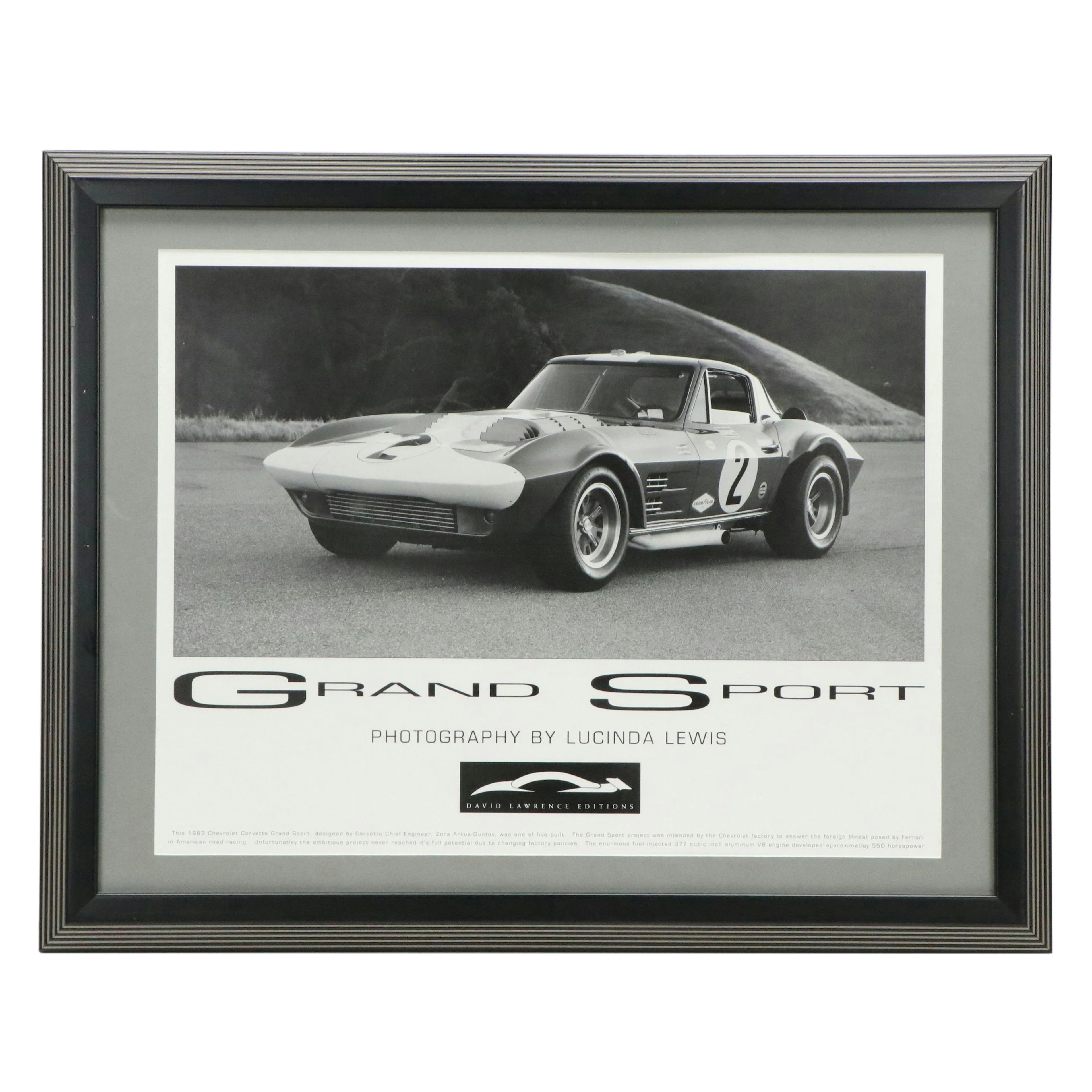 After Lucinda Lewis Offset Lithograph Corvette Poster "Grand Sport"