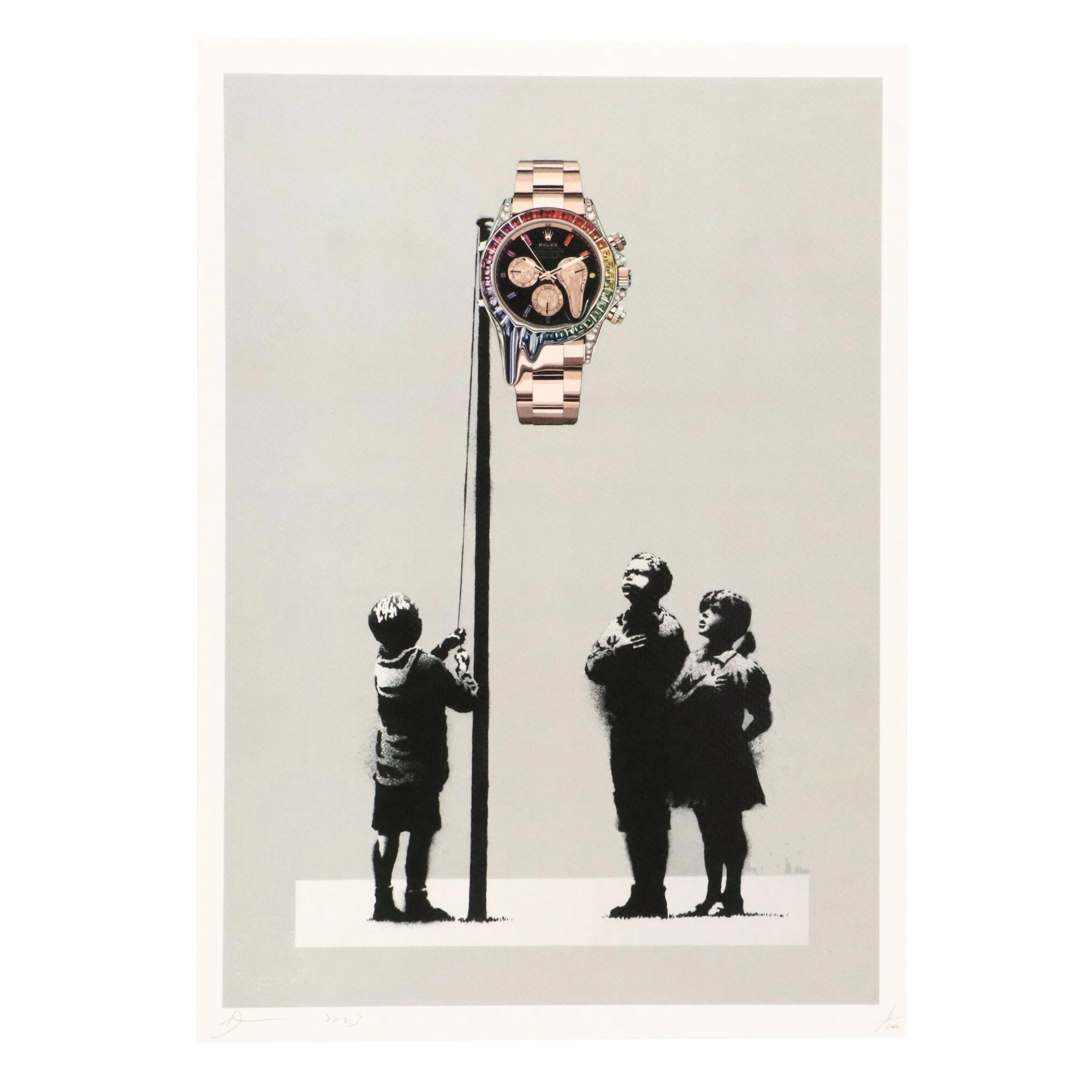 Death NYC Pop Art Digital Print with Rolex x Banksy, 2023