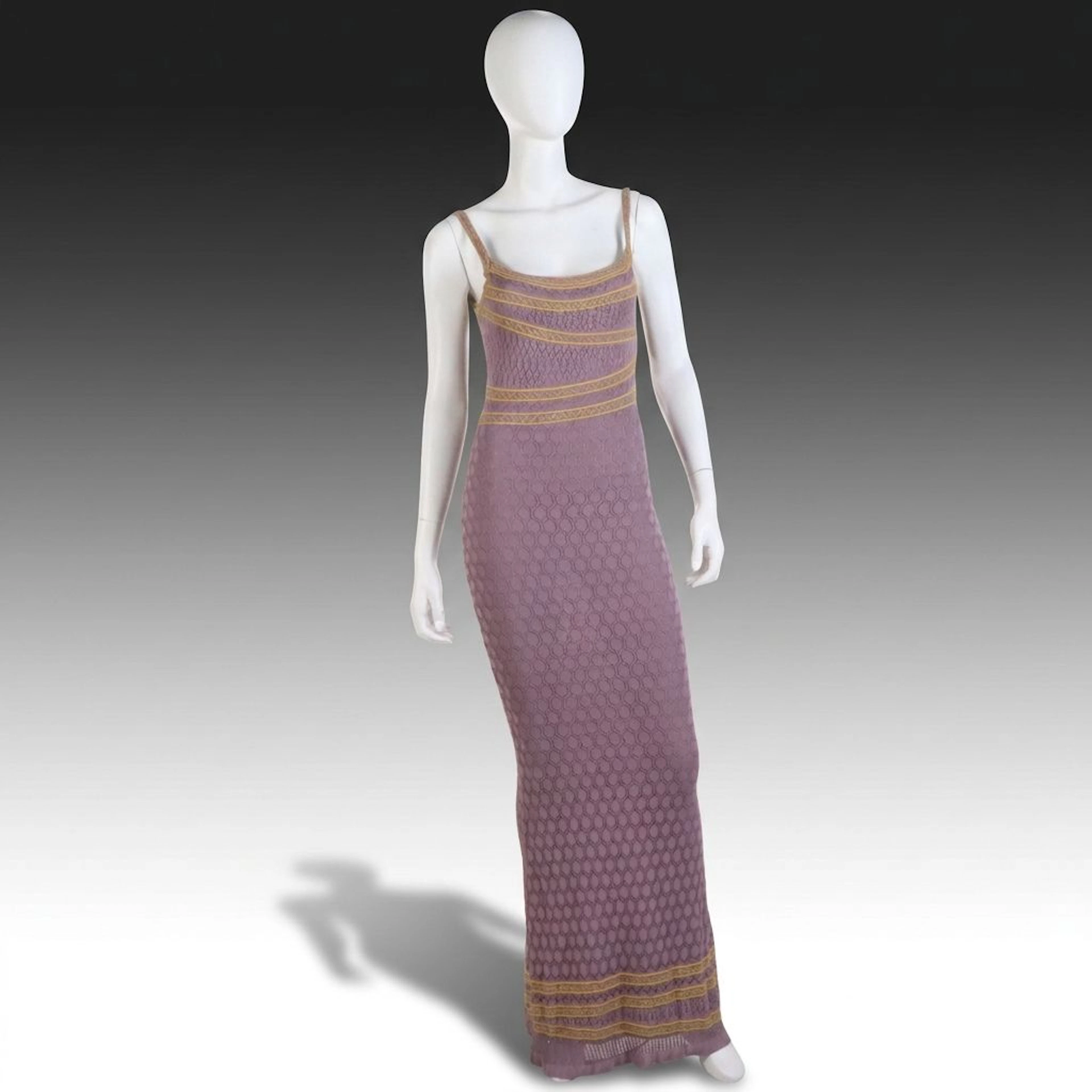 Christian Dior by John Galliano Lavender Crochet Lace Maxi Dress, With Tag