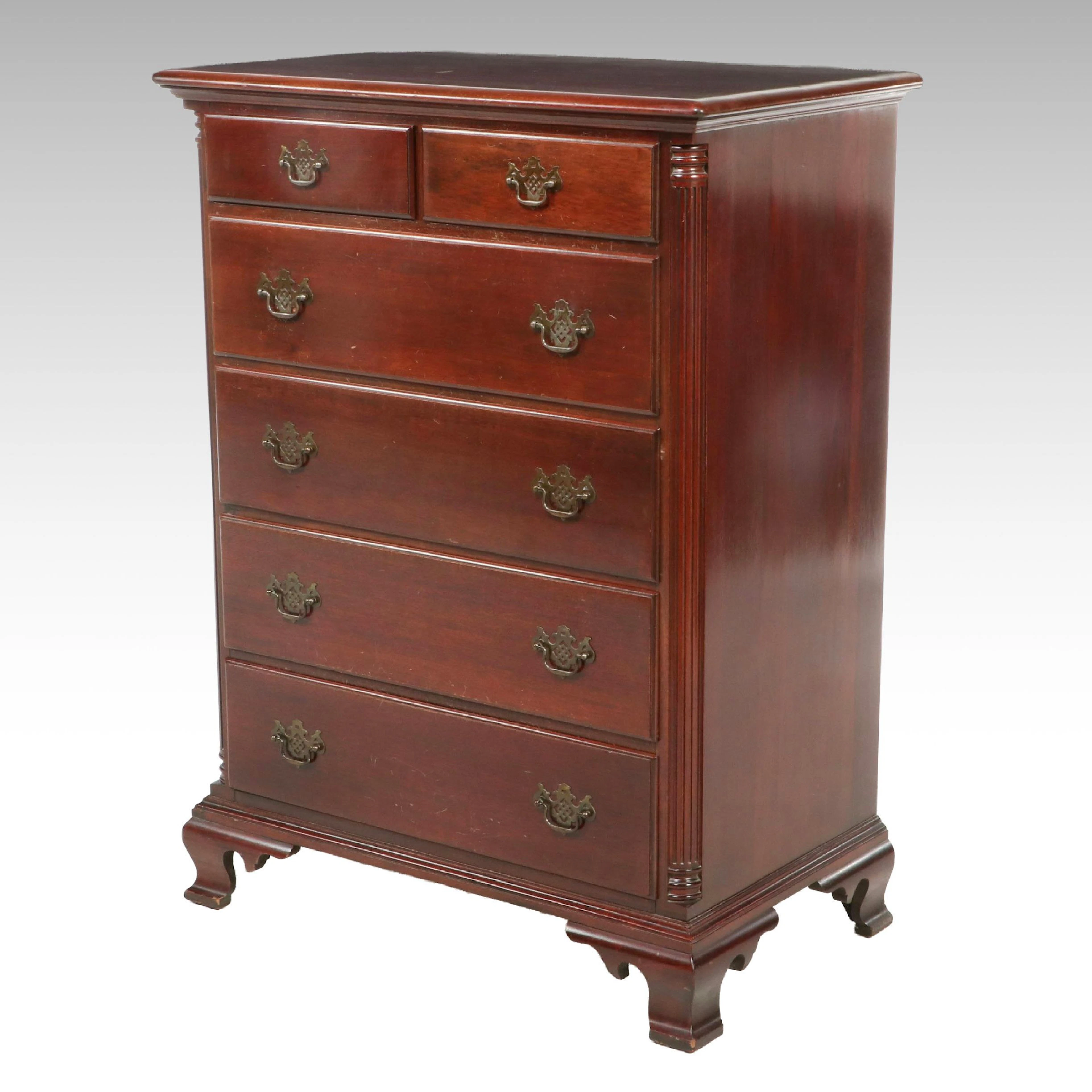 Kling Colonial Revival Mahogany Chest of Drawers, Mid-20th Century
