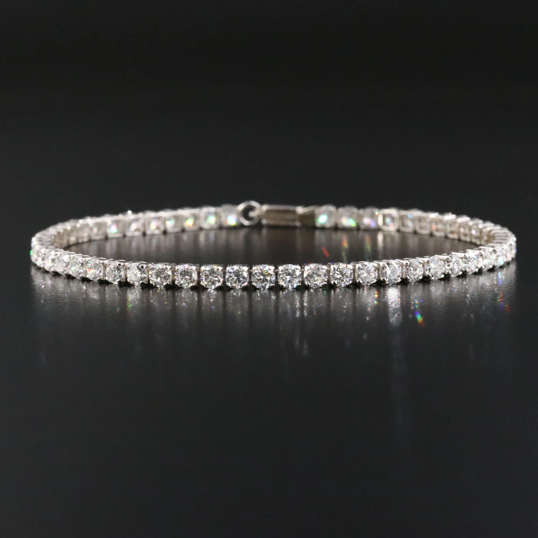 14K 5.09 CTW Lab Grown Diamond Line Bracelet with IGI Report