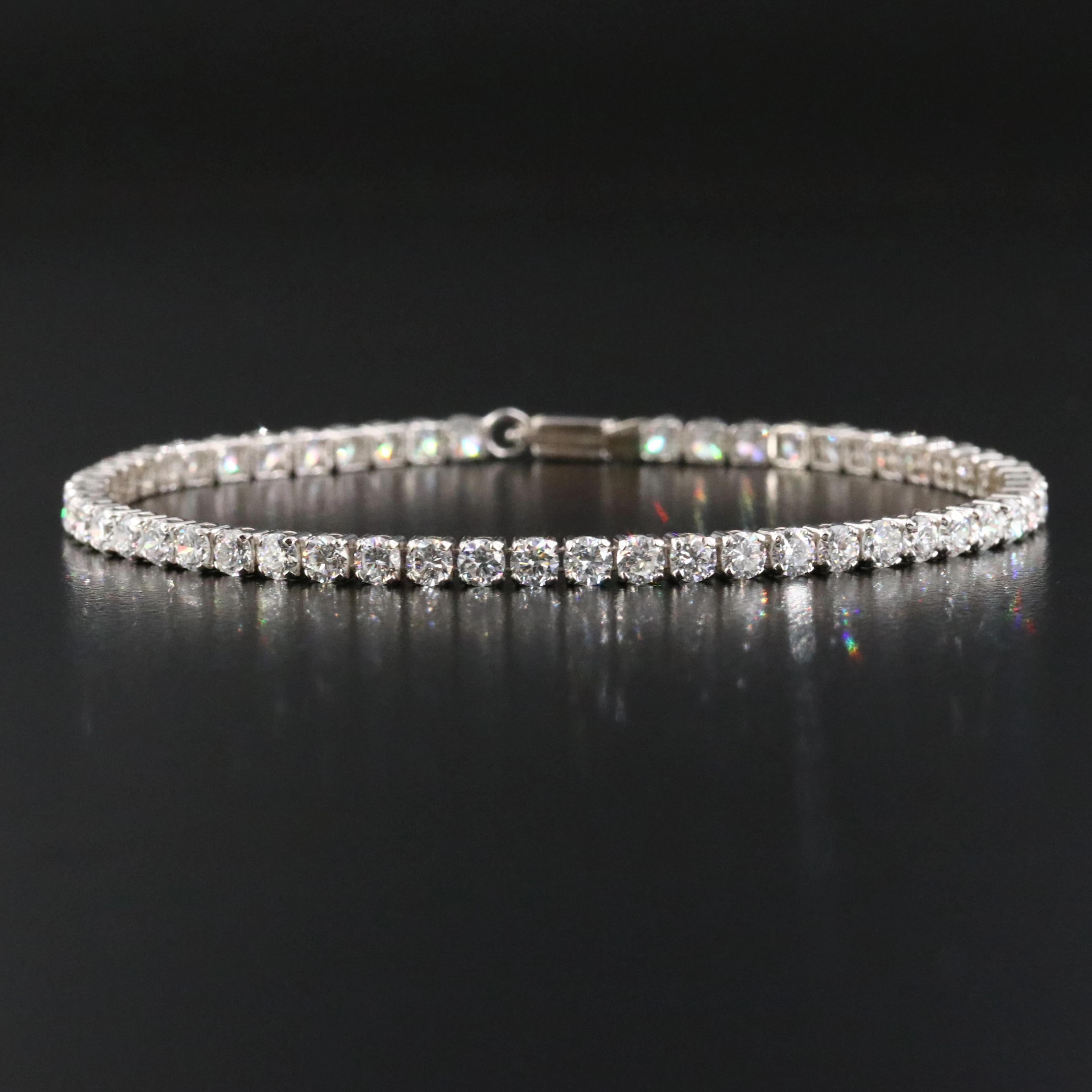 14K 5.09 CTW Lab Grown Diamond Line Bracelet with IGI Report
