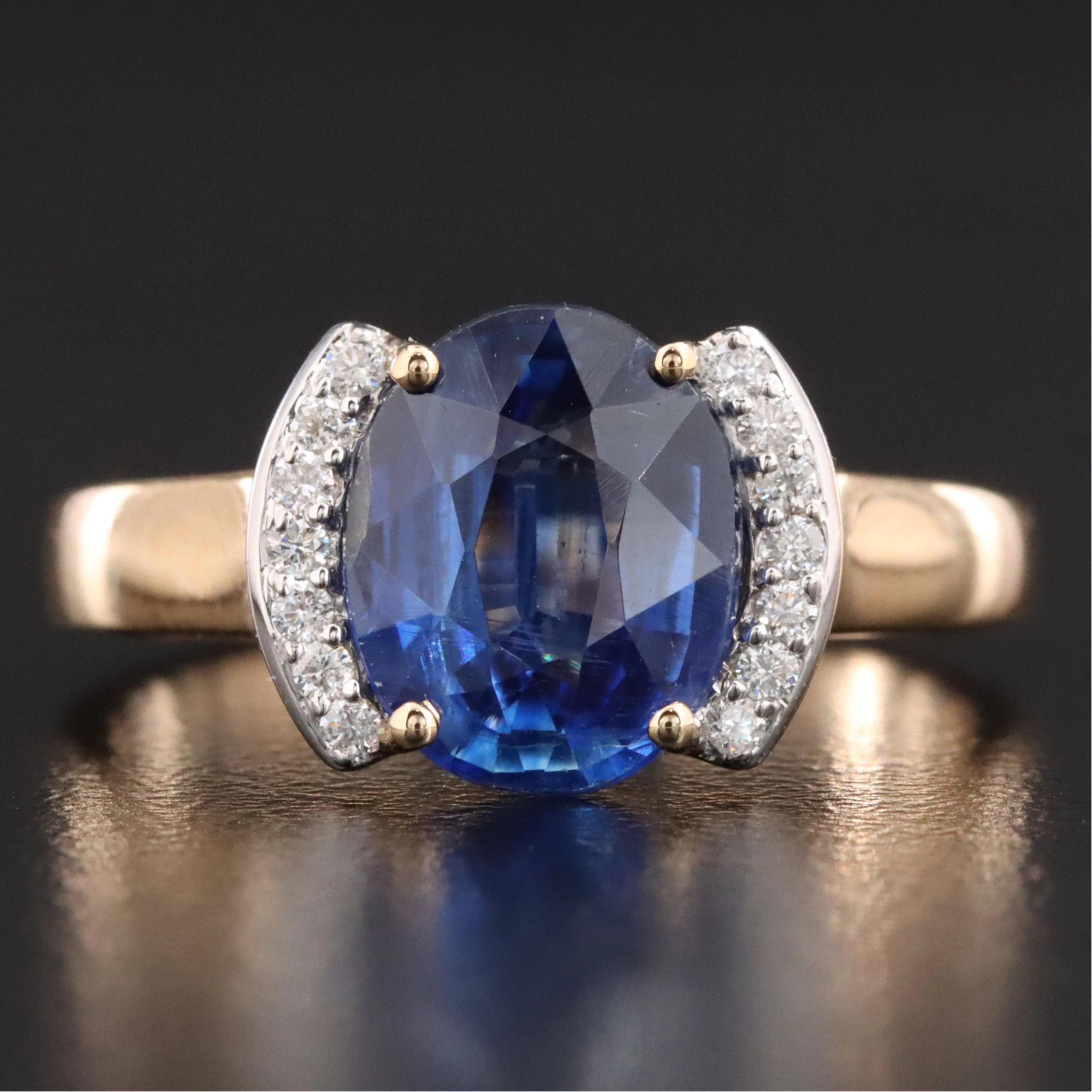 14K Kyanite and Diamond Ring