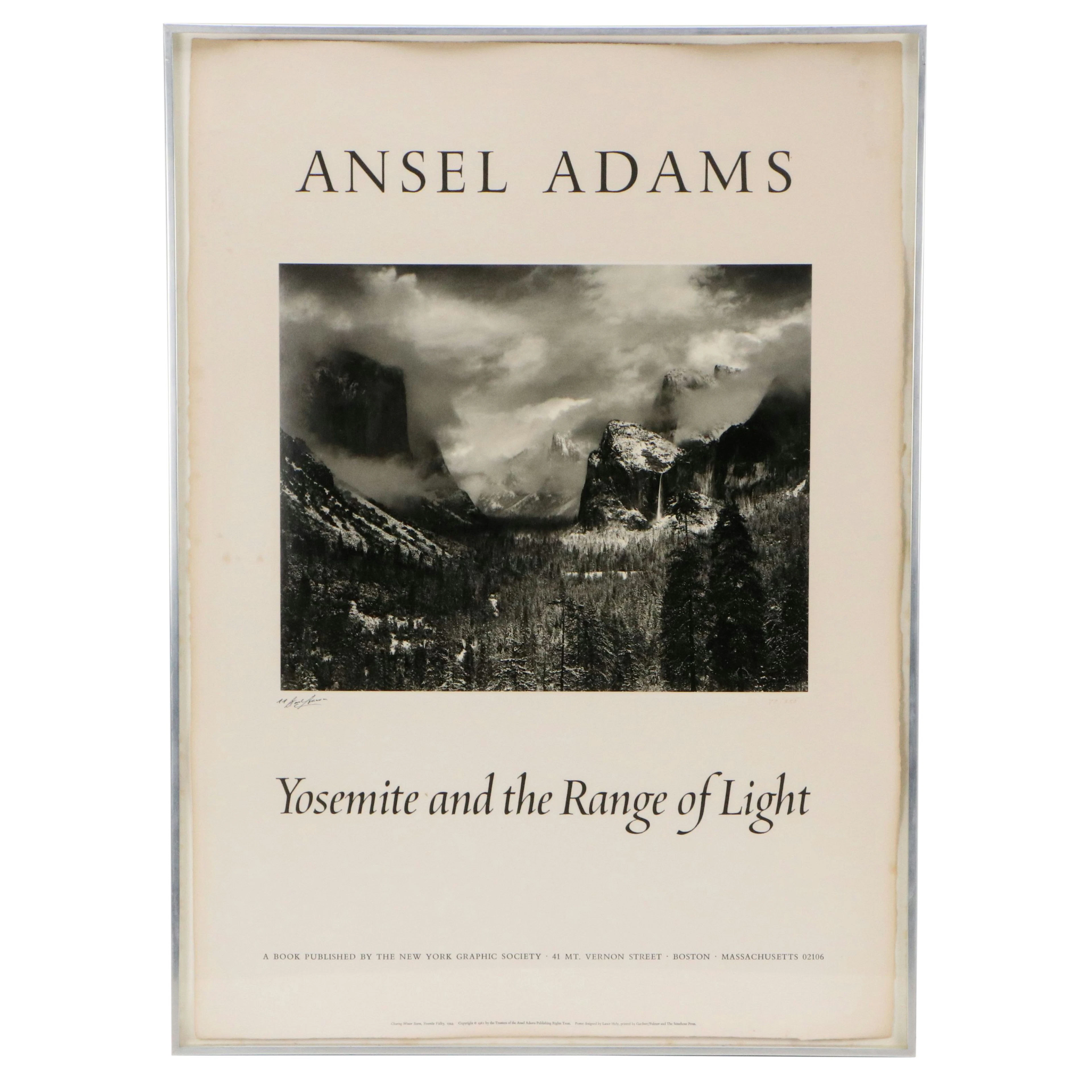 Ansel Adams Offset Lithograph Poster "Clearing Winter Storm, Yosemite Valley"