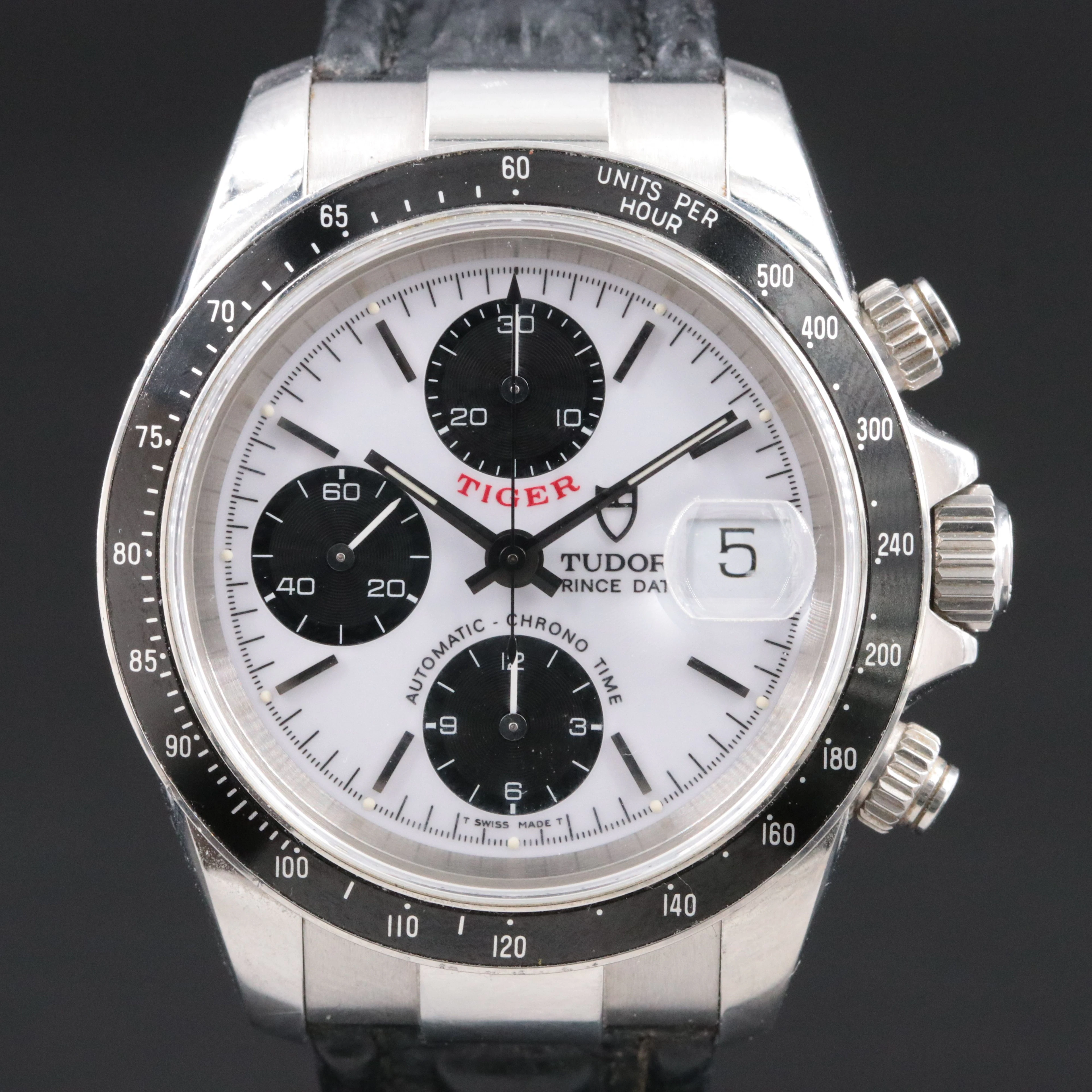2000 Tudor Prince Date TIger Chronograph Steel Automatic Watch Model 79260P