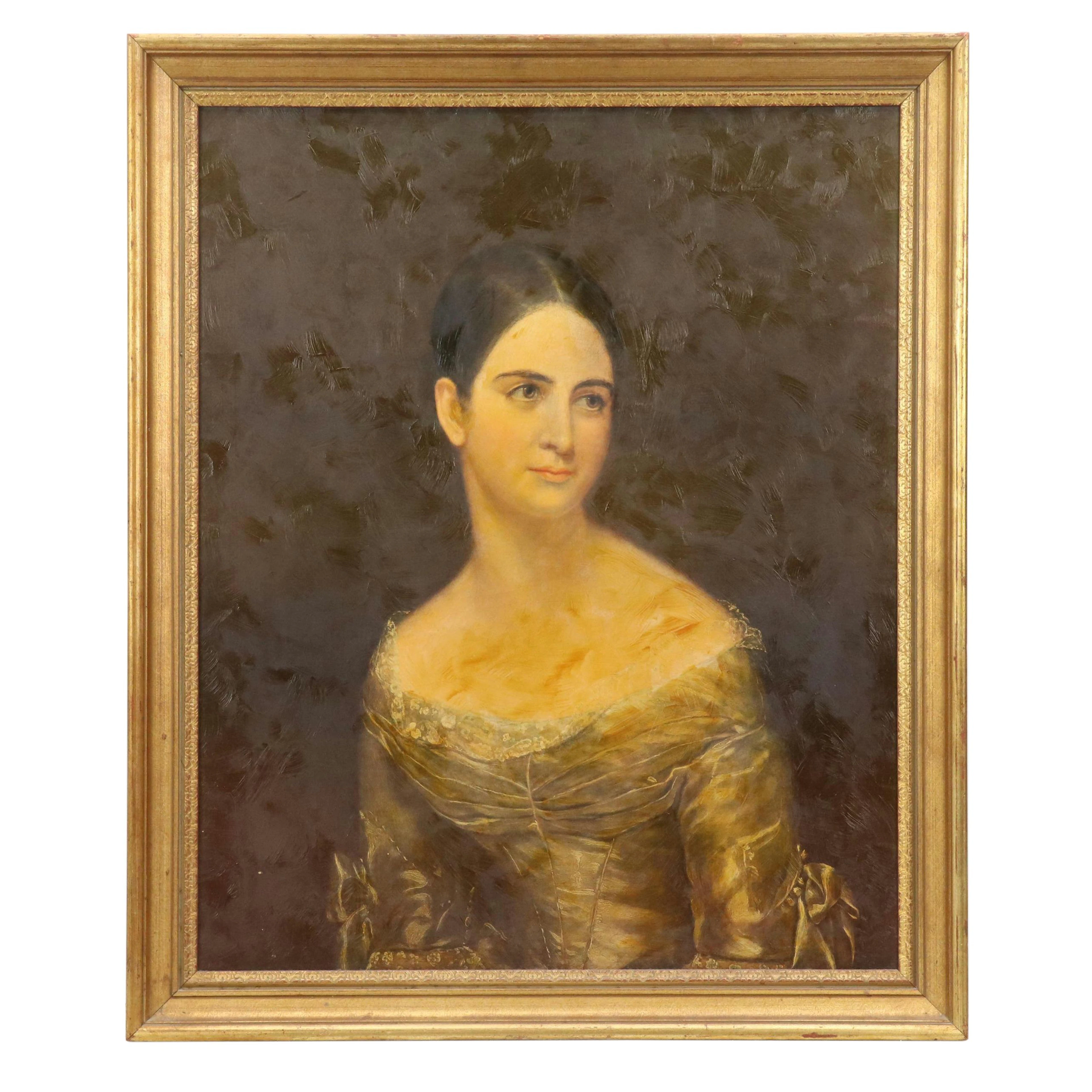 Hand-Embellished Collotype After Thomas Sully "Miss Pearce," 20th Century