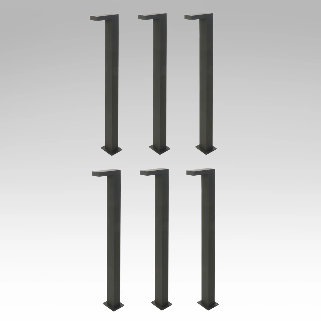 Inowel Charcoal Grey Metal Bollard Style Path Lights