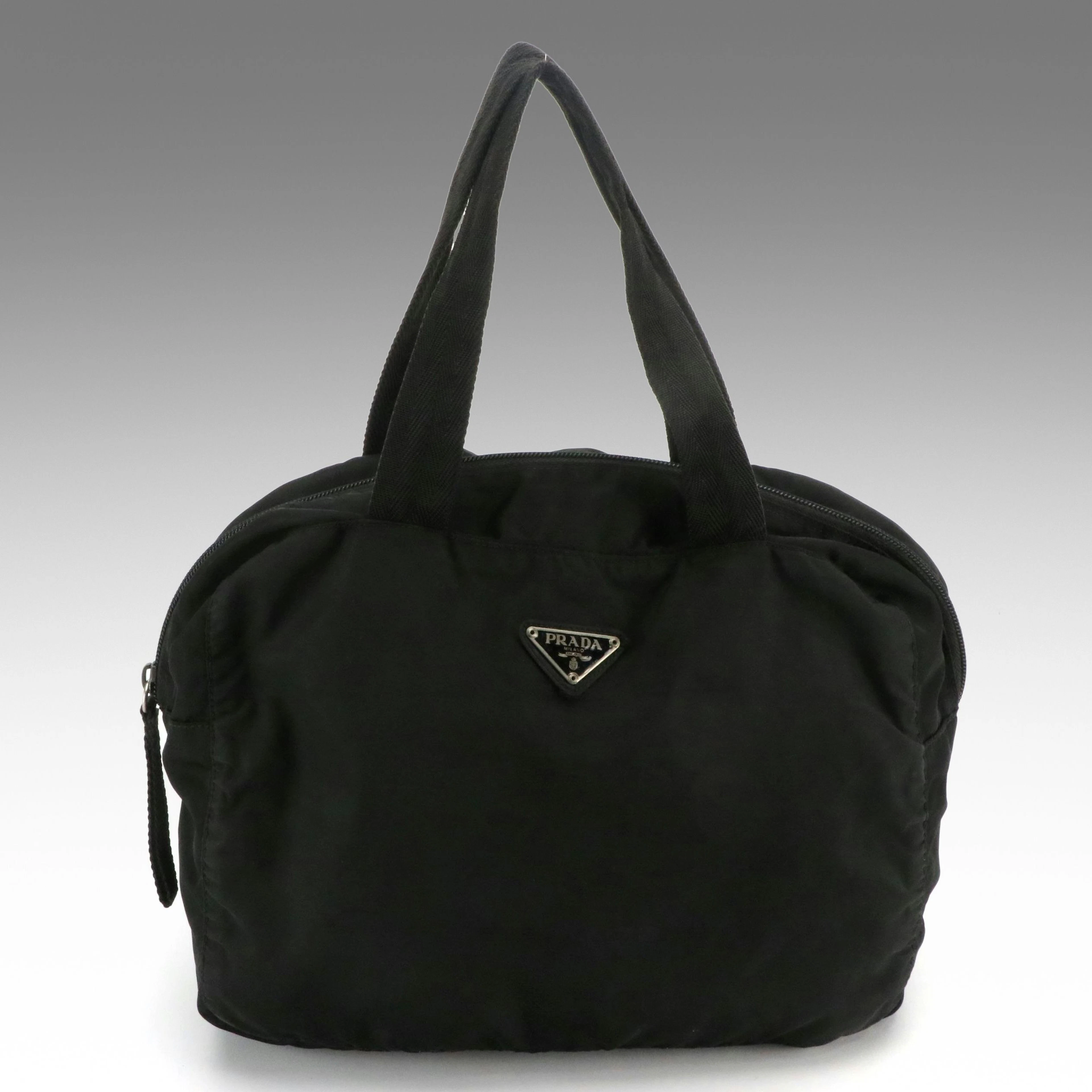 Prada Boston Bag in Black Tessuto Nylon