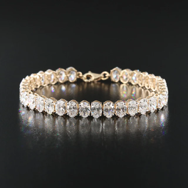 14K 15.37 CTW Lab Grown Diamond Line Bracelet
