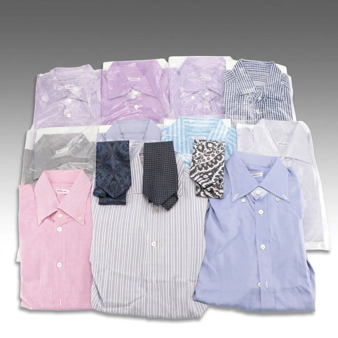 Men's Tom Ford & Other Silk Neckties with Kiton Long Sleeve Button Up Shirts