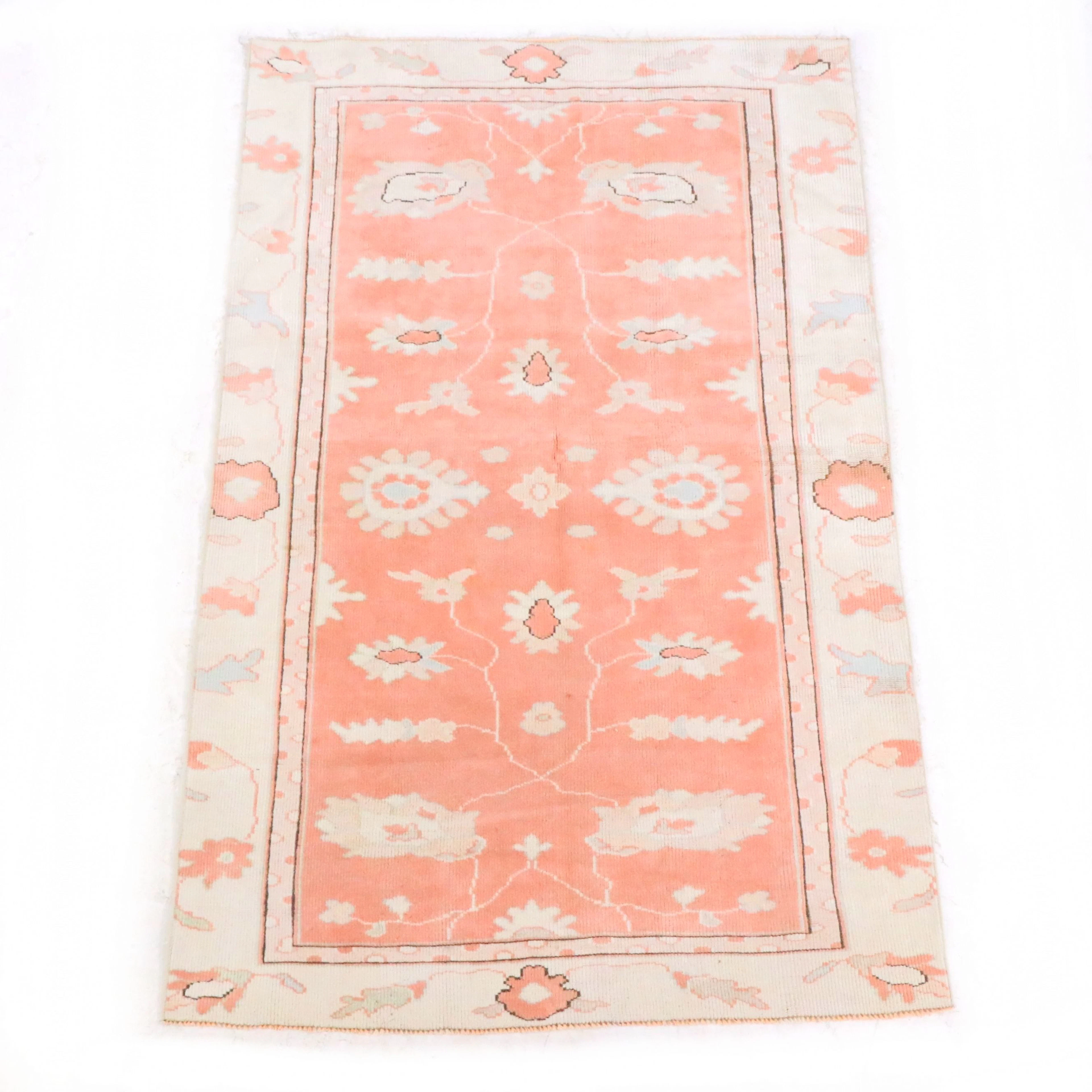 4'5 x 7' Hand-Knotted Turkish Anatolian Area Rug