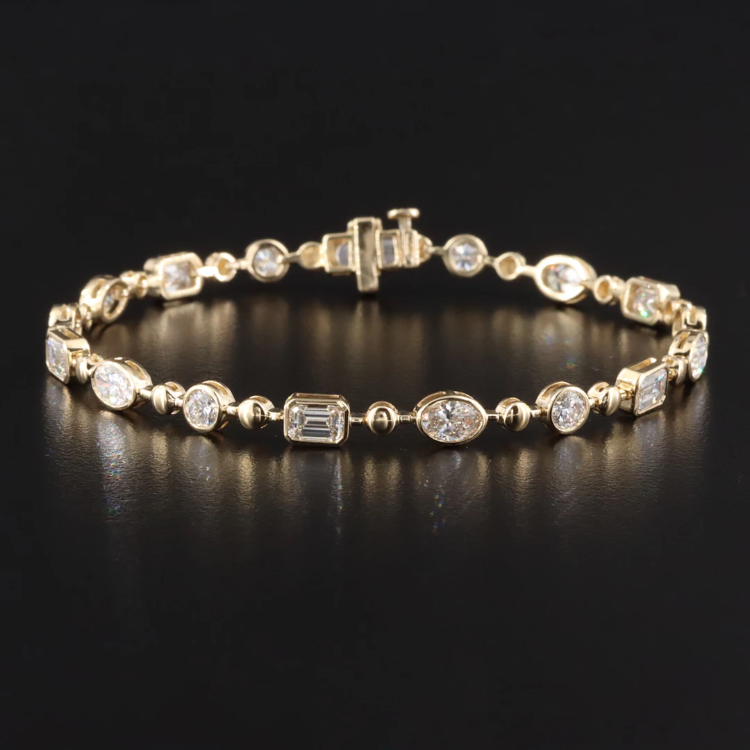 14K 5.00 CTW Lab Grown Diamond Bracelet with IGI Report