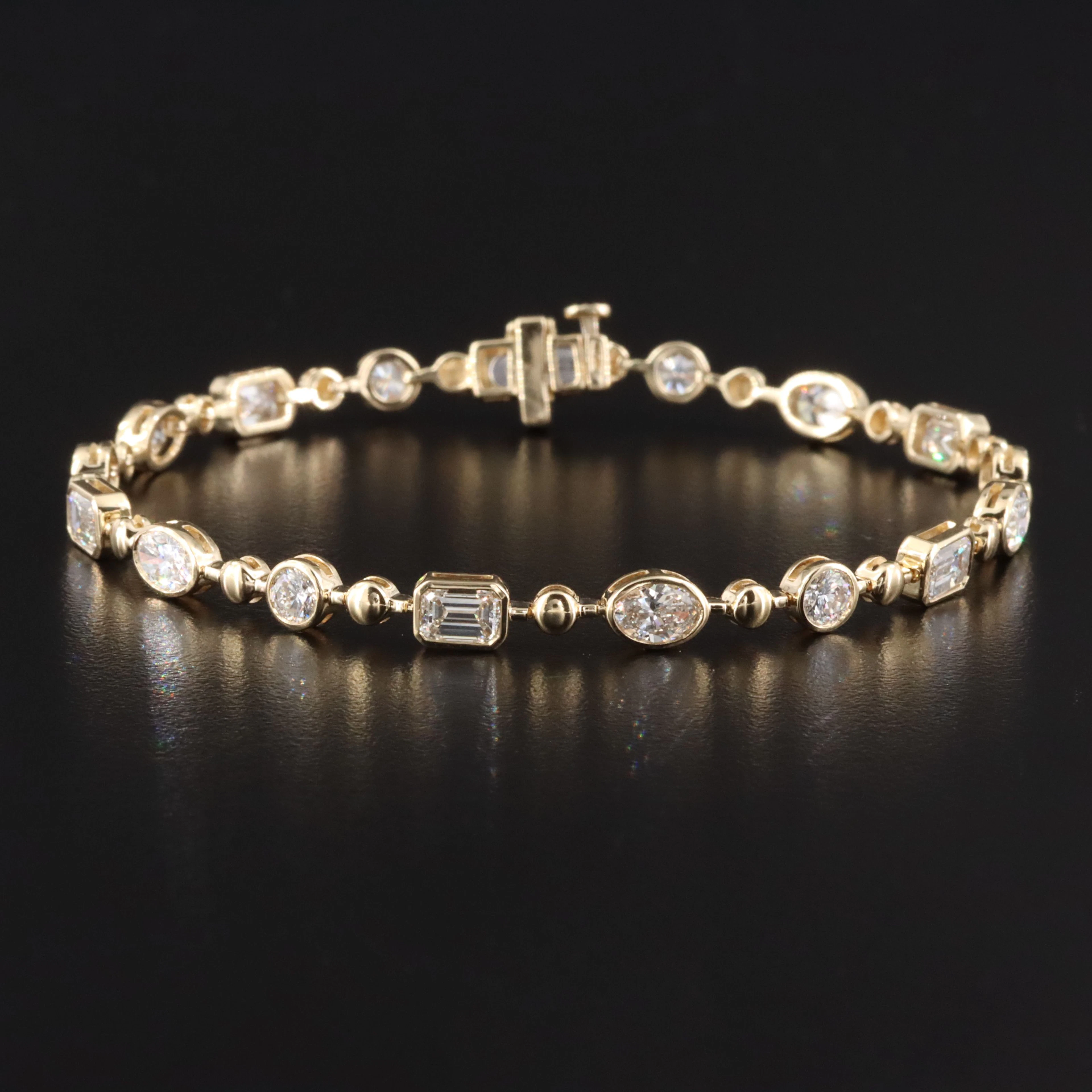 14K 5.00 CTW Lab Grown Diamond Bracelet with IGI Report