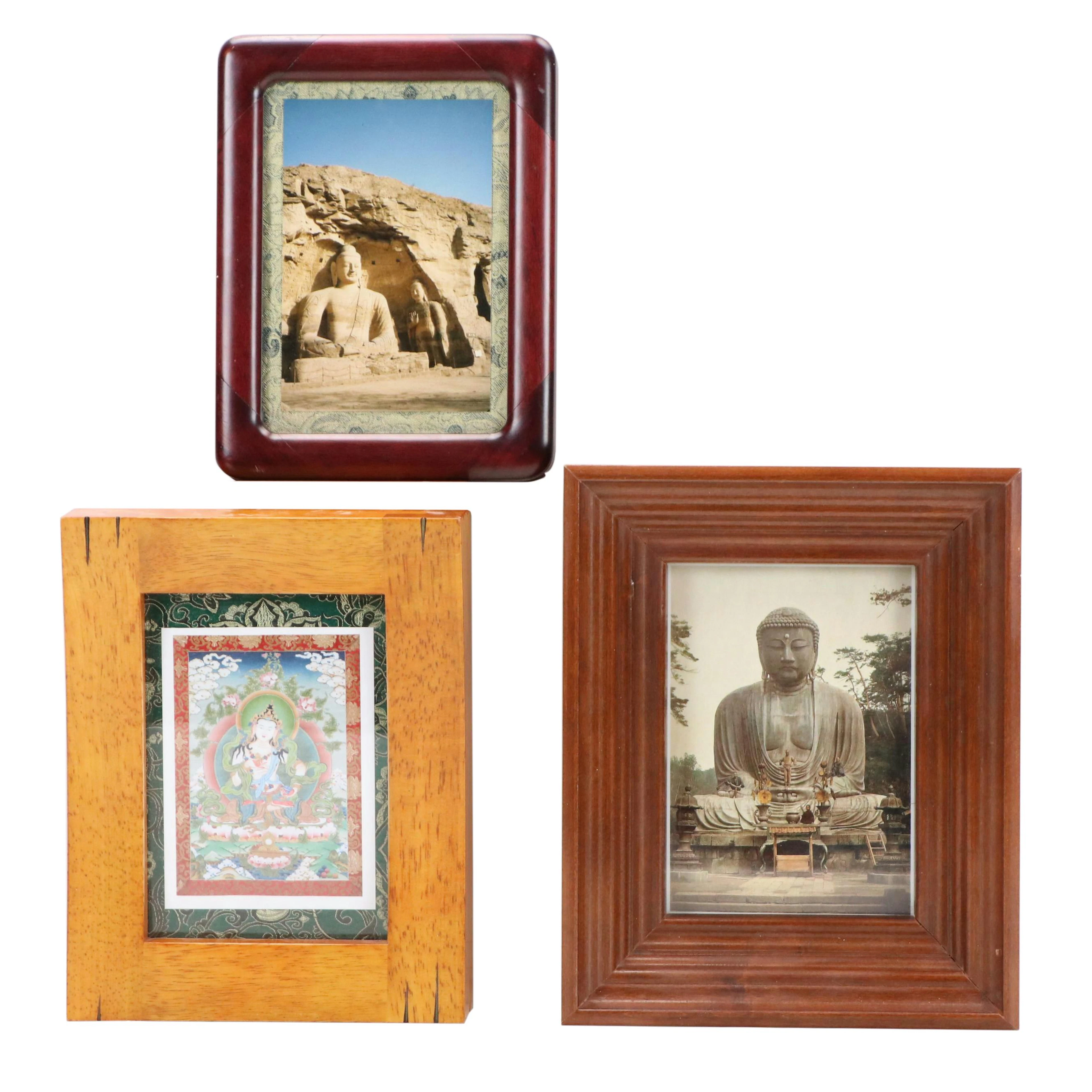 Chromogenic Film Photograph of Buddha Statue and Other Digital Prints