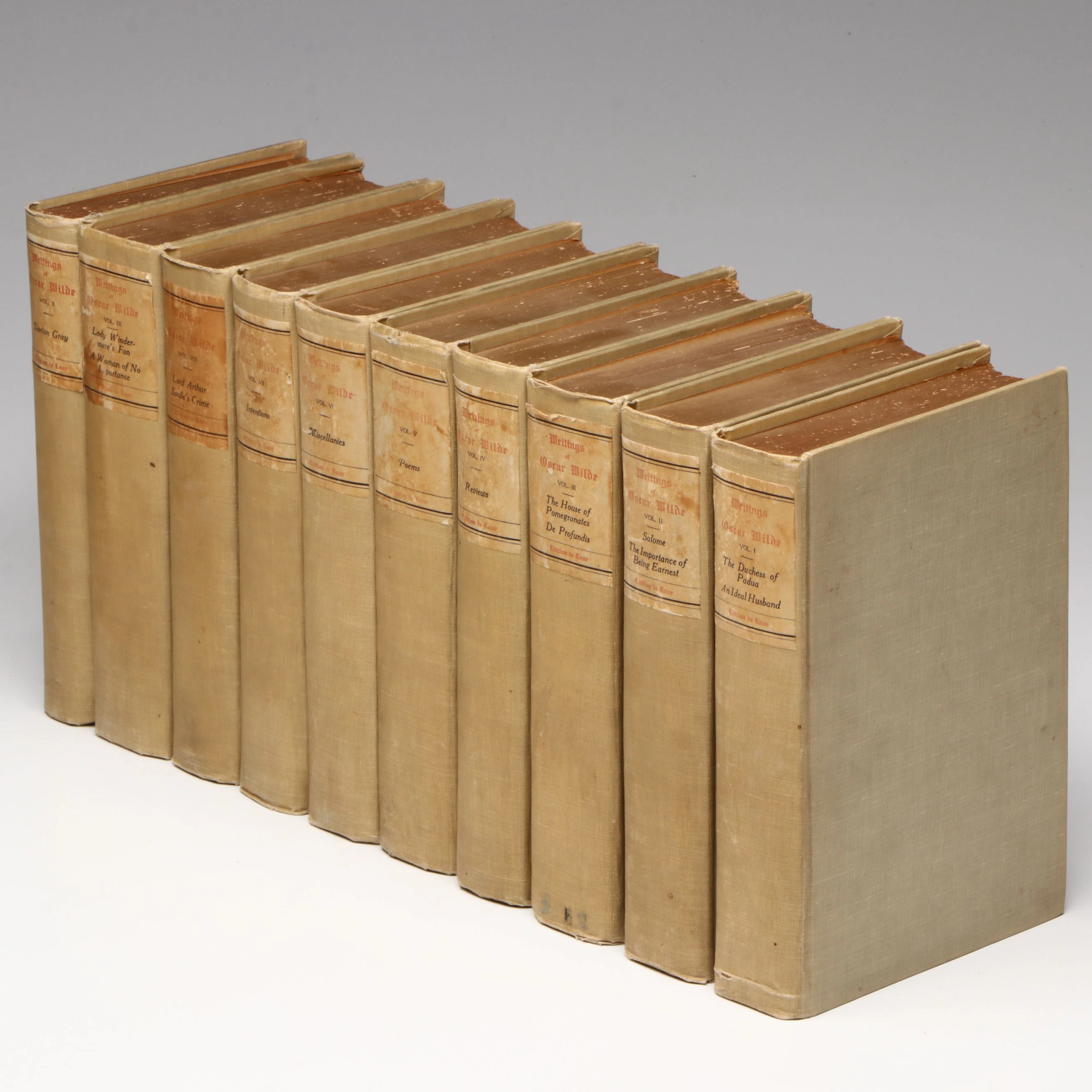 Nottingham Society Edition de Luxe "Complete Writings of Oscar Wilde,"