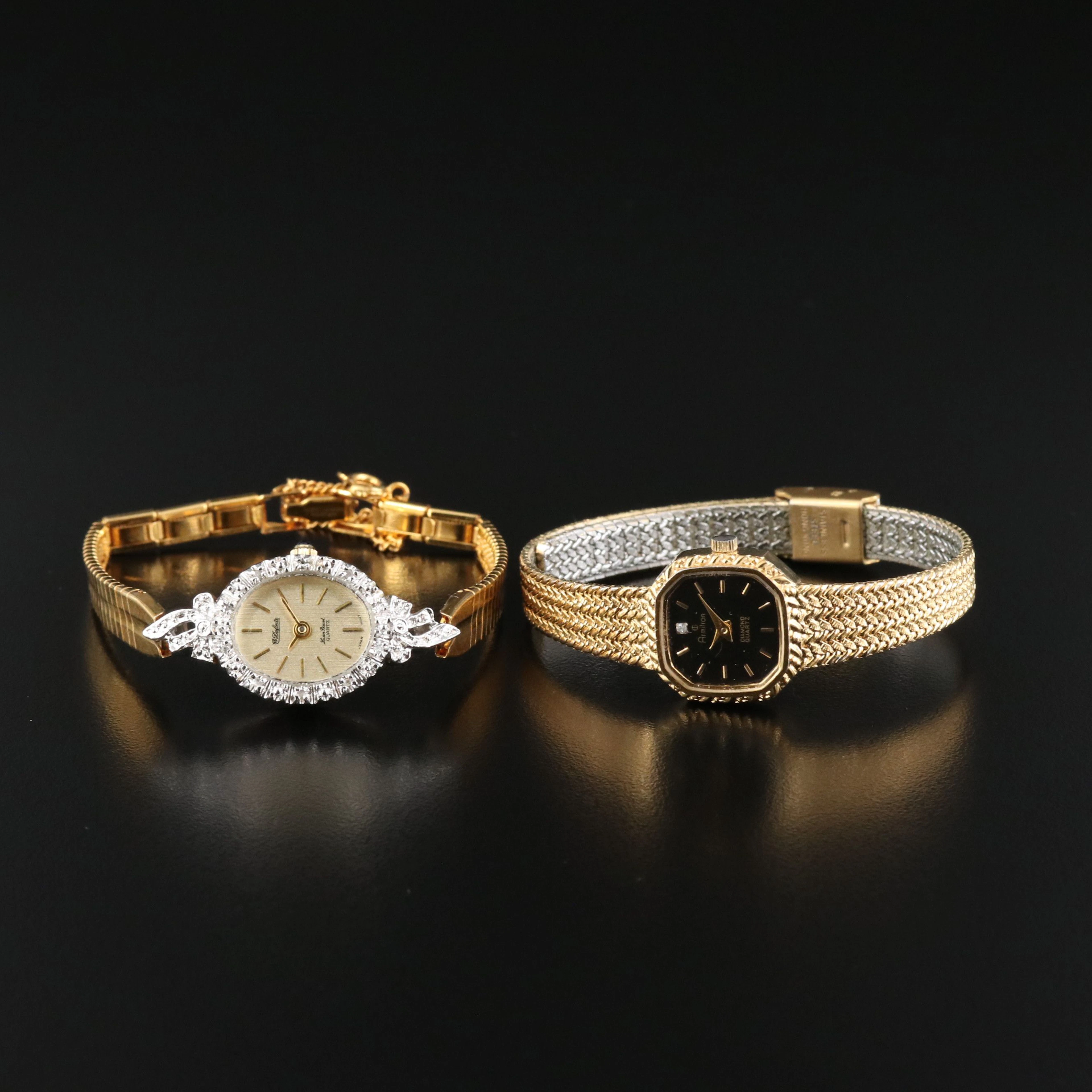 Diamond Collection Dufonte and Two Tone Armitron Quartz Dress Watches