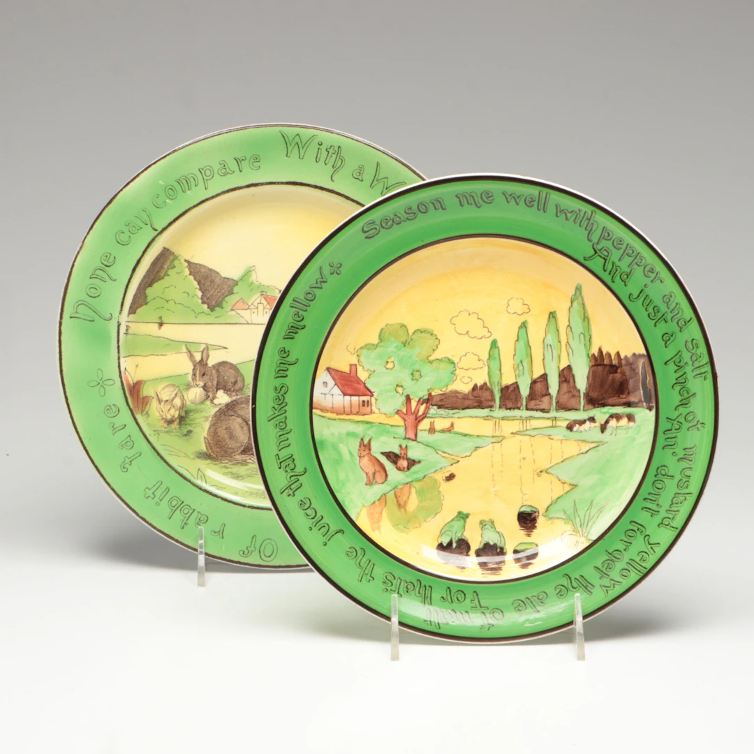 Burgess & Leigh English St. Augustine Ware Animal Dishes, Early 20th Century